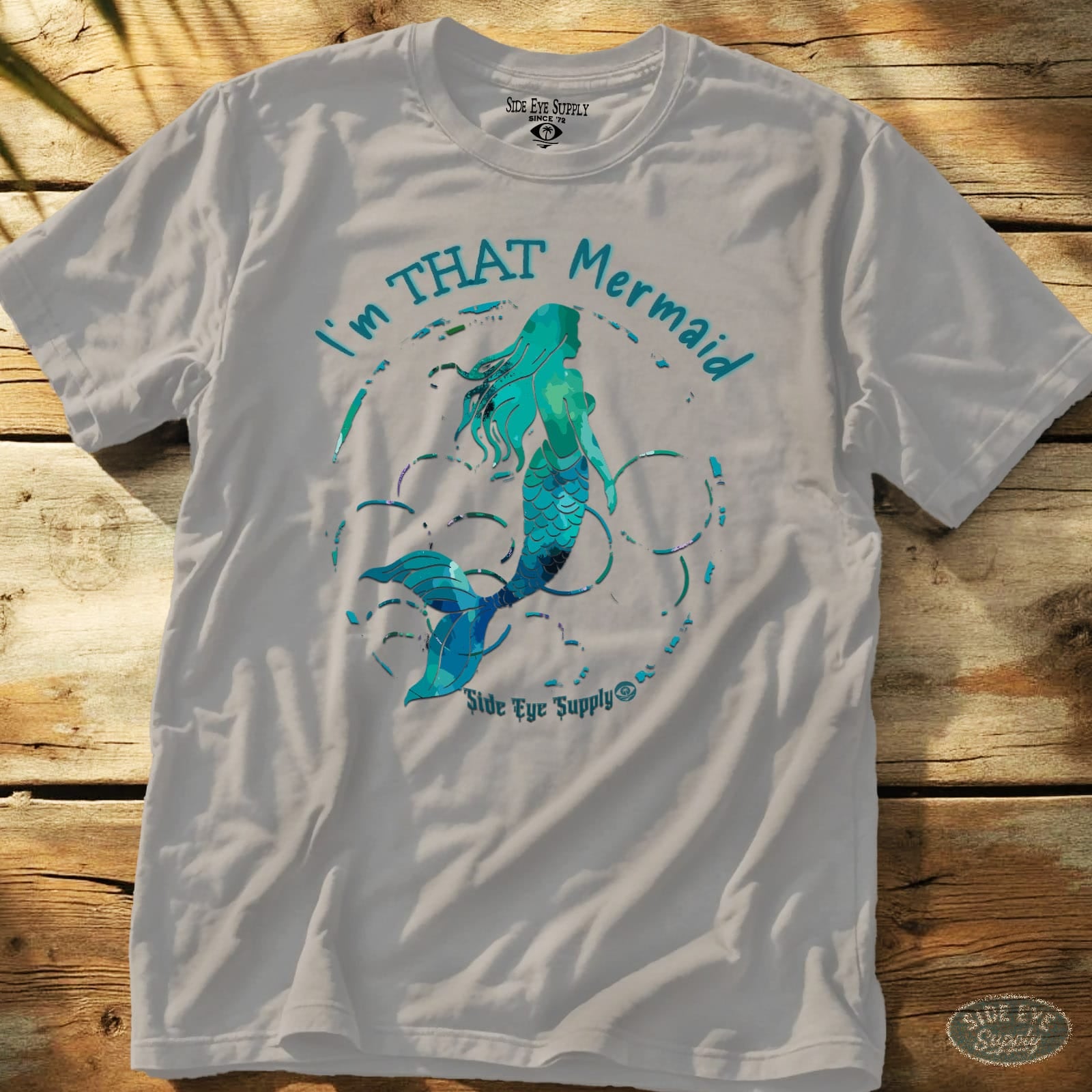 THAT Mermaid Tee Ice Grey / S - by Side Eye Supply - Surf Beach Life Apparel
