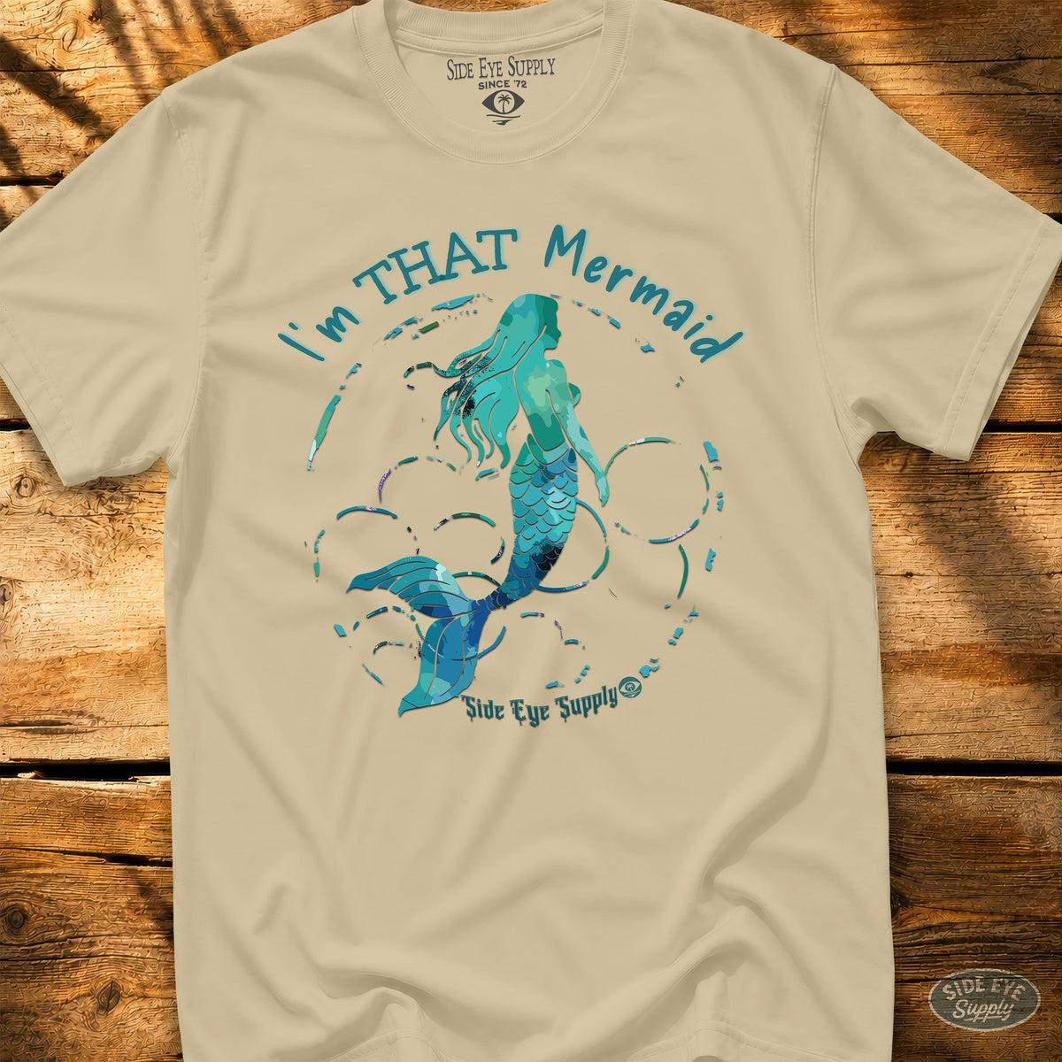 THAT Mermaid Tee Sand / S - by Side Eye Supply - Surf Beach Life Apparel
