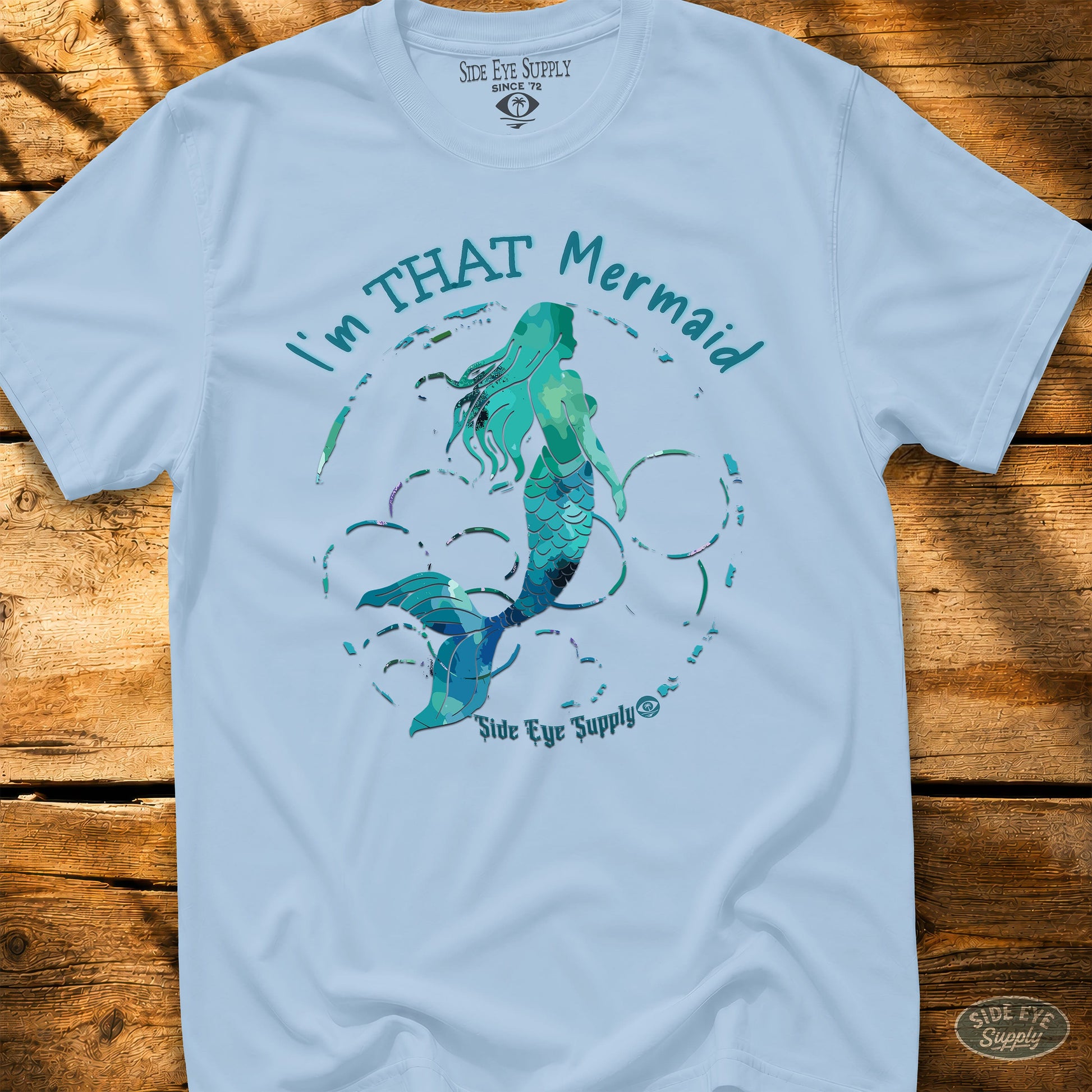 THAT Mermaid Tee Light Blue / S - by Side Eye Supply - Surf Beach Life Apparel