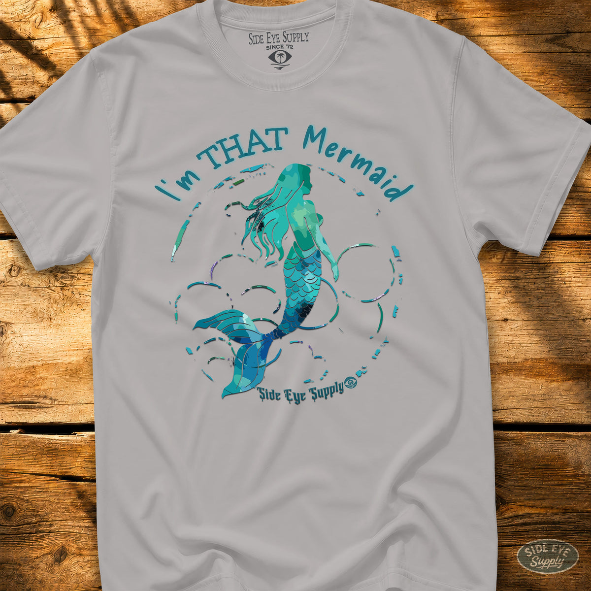 THAT Mermaid Tee Ice Grey / S - by Side Eye Supply - Surf Beach Life Apparel