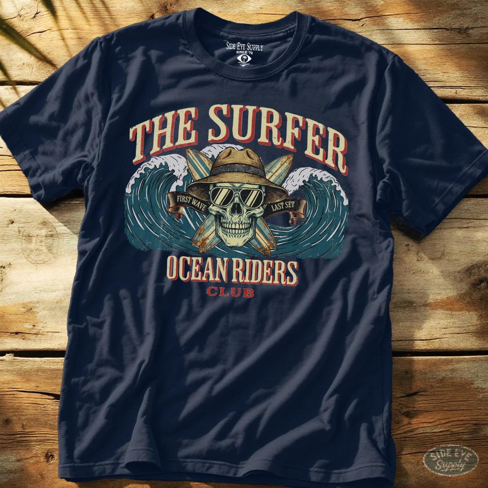 The Surfer Tee Navy / S - by Side Eye Supply - Surf Beach Life Apparel
