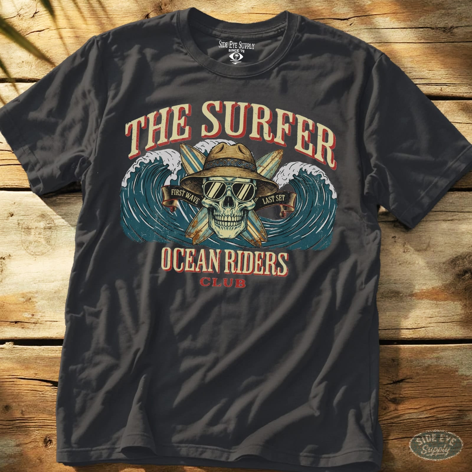 The Surfer Tee Charcoal / S - by Side Eye Supply - Surf Beach Life Apparel