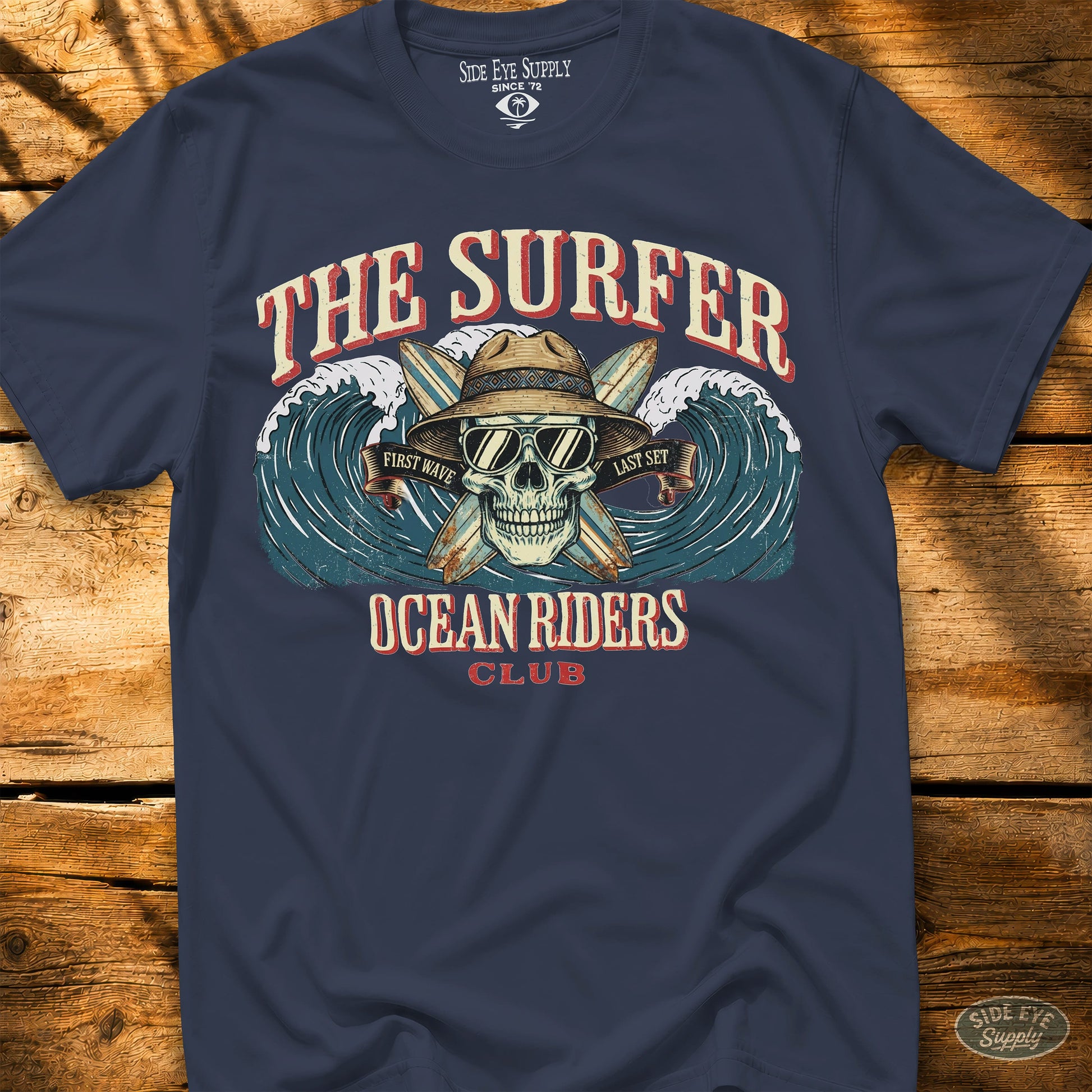 The Surfer Tee Navy / S - by Side Eye Supply - Surf Beach Life Apparel