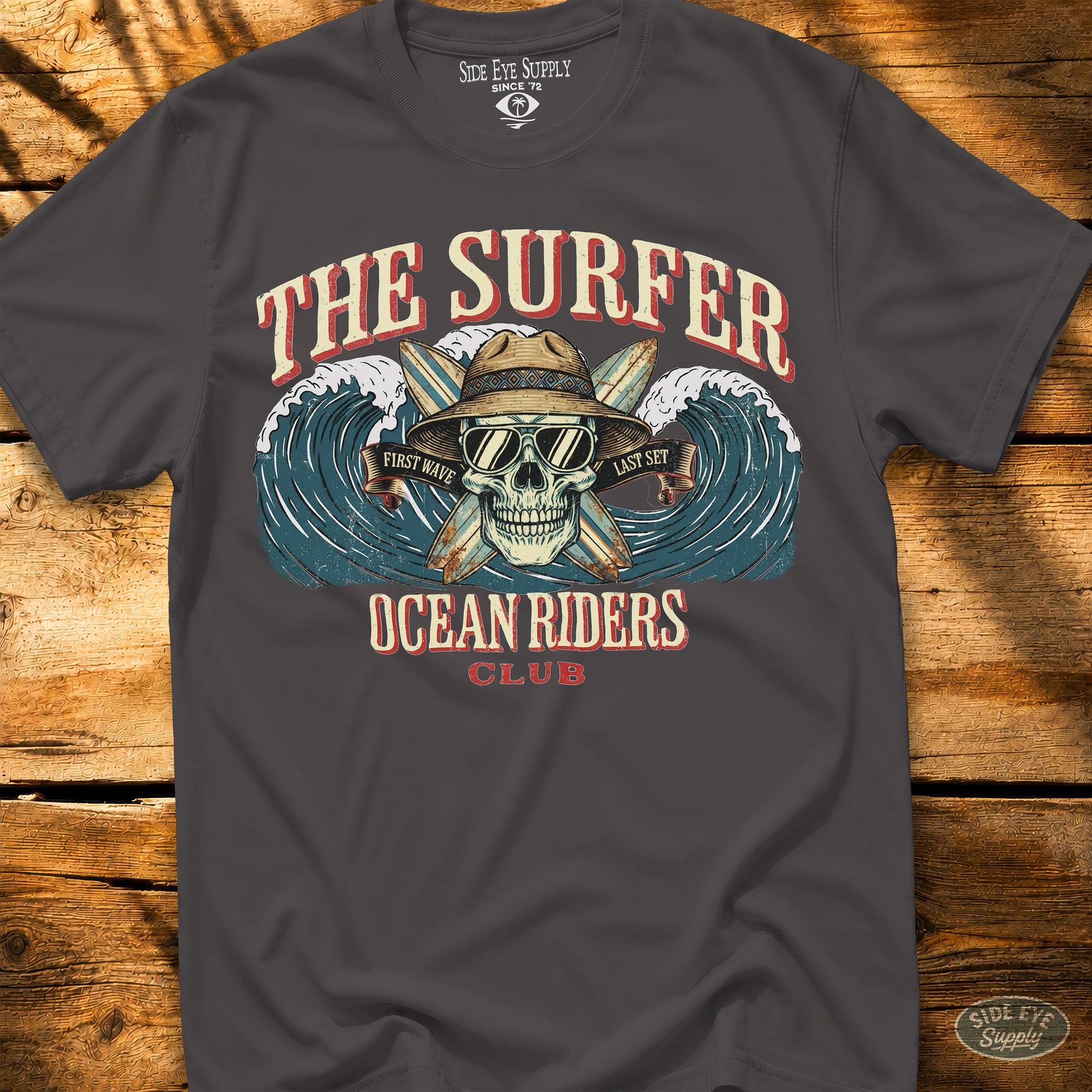 The Surfer Tee Charcoal / S - by Side Eye Supply - Surf Beach Life Apparel