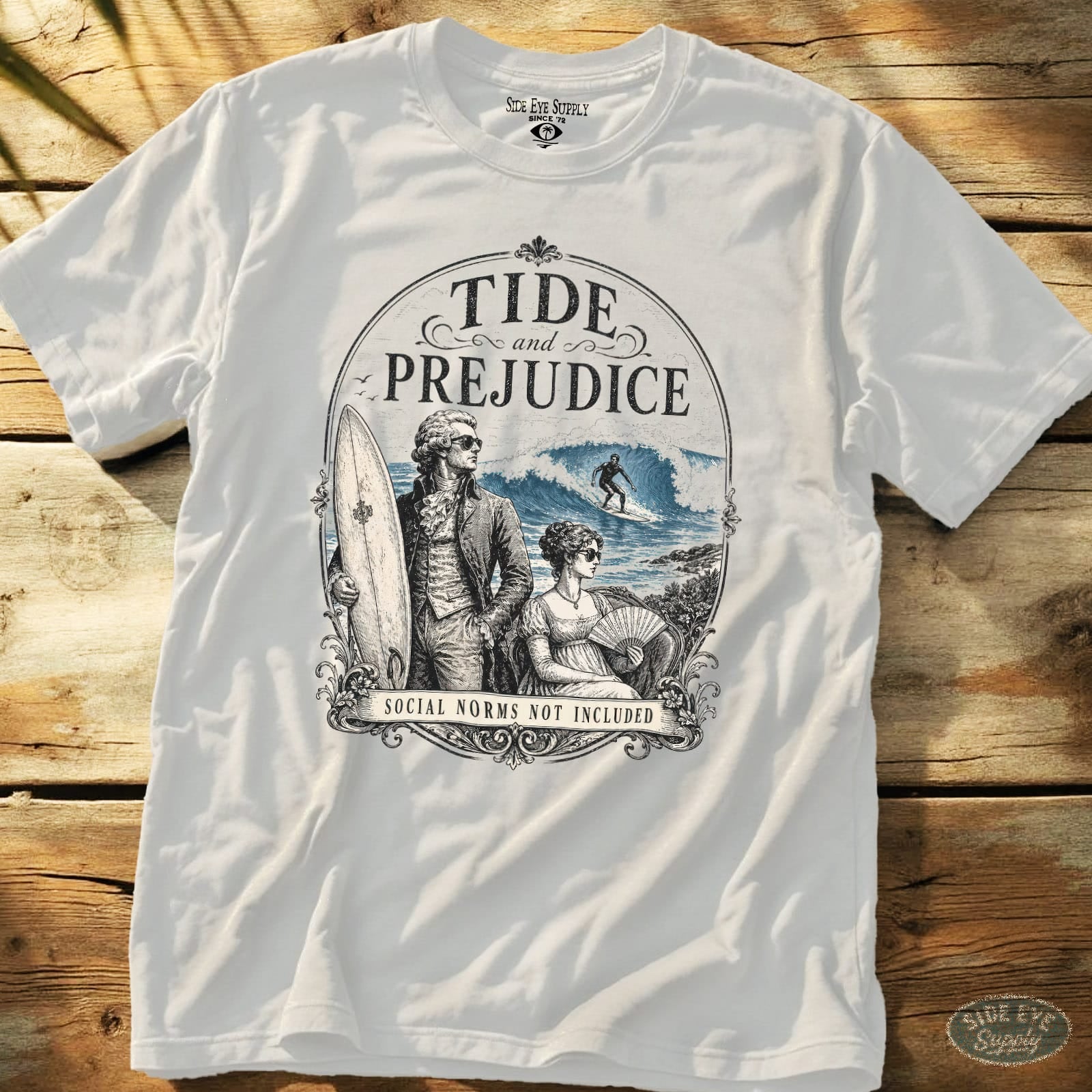 Tide and Prejudice T-Shirt White / S - by Side Eye Supply - Surf Beach Life Apparel