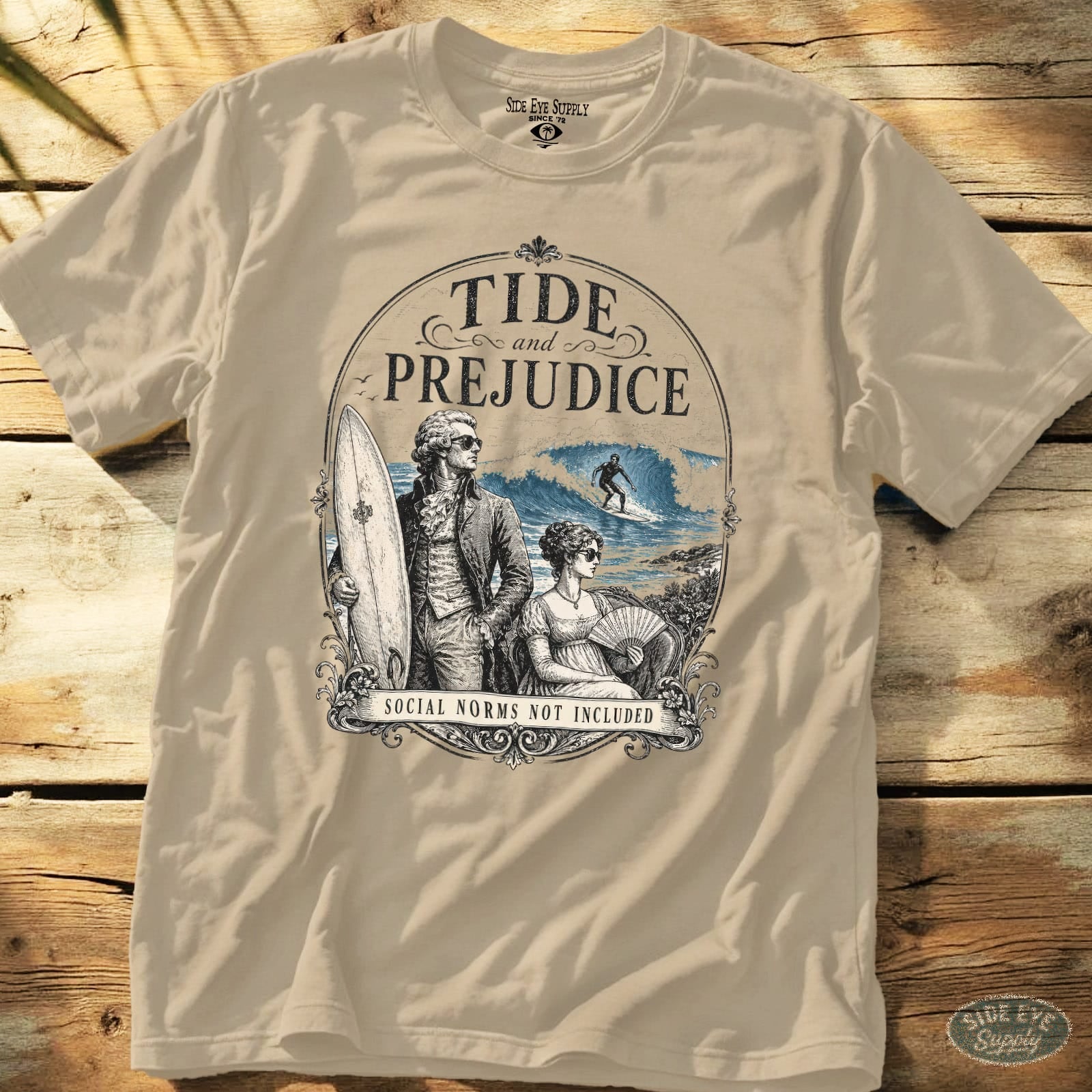 Tide and Prejudice T-Shirt Sand / S - by Side Eye Supply - Surf Beach Life Apparel