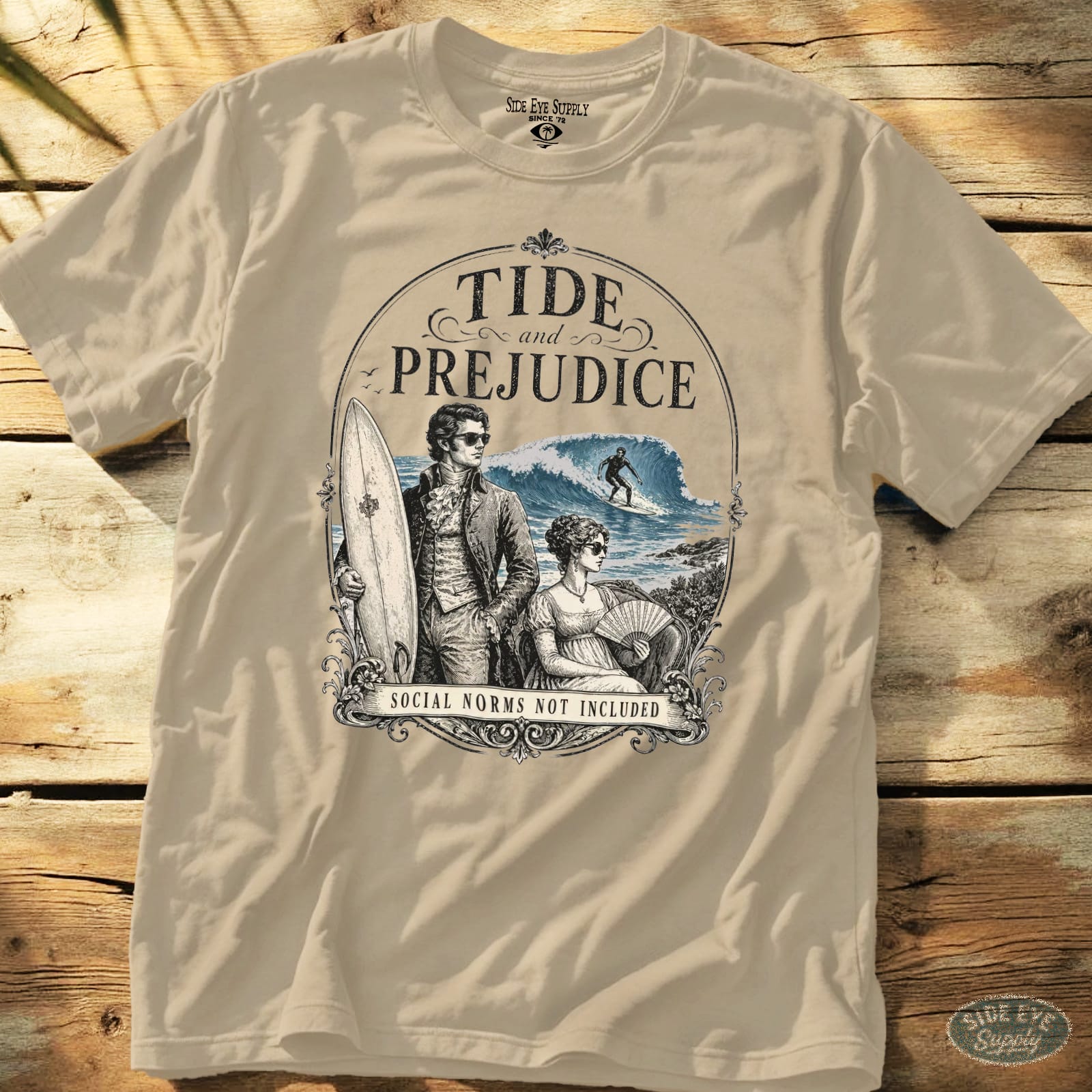 Tide and Prejudice Tee Sand / S - by Side Eye Supply - Surf Beach Life Apparel