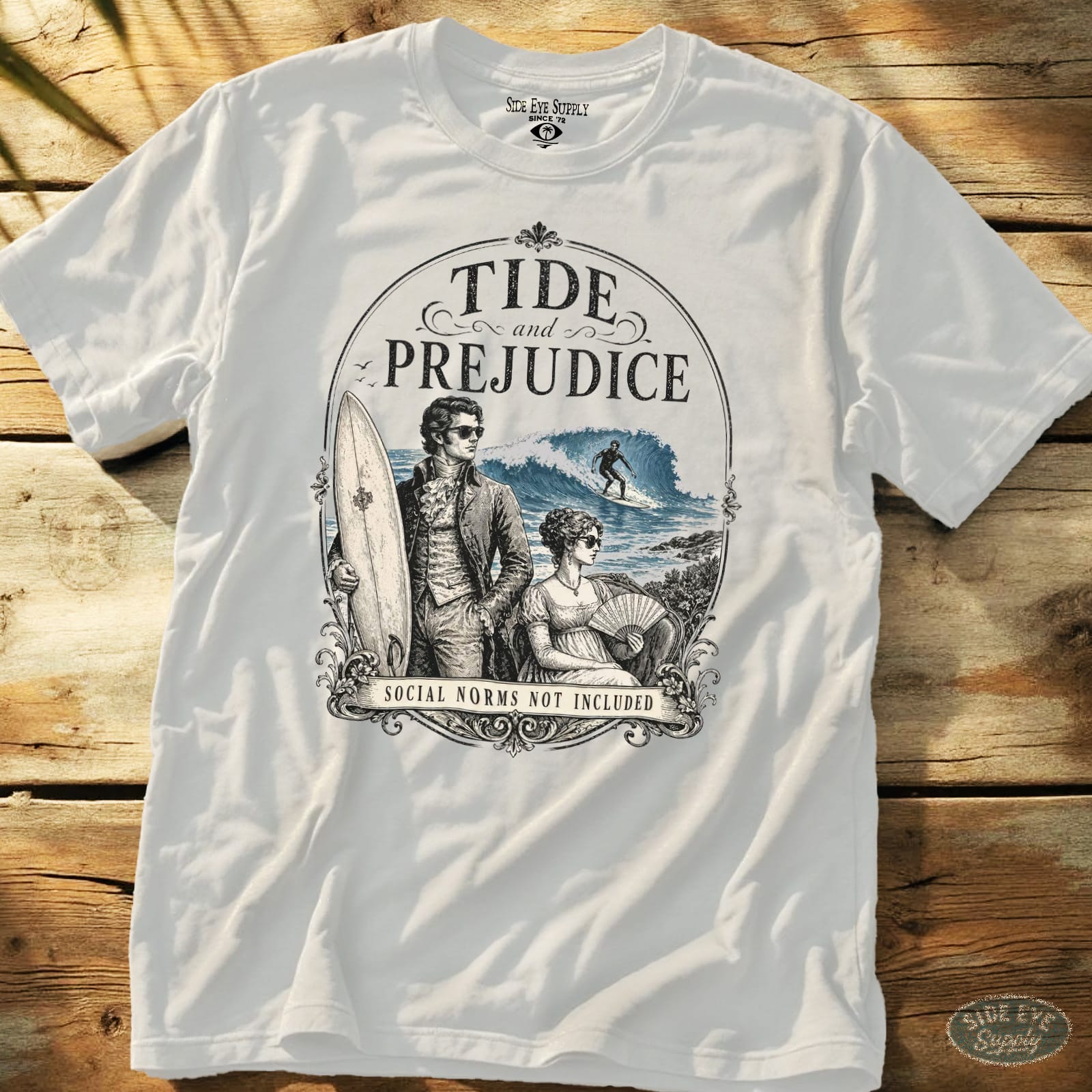Tide and Prejudice Tee White / S - by Side Eye Supply - Surf Beach Life Apparel