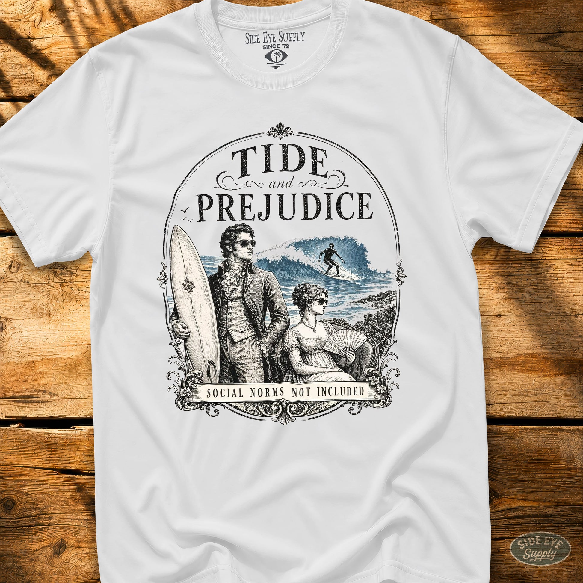Tide and Prejudice Tee White / S - by Side Eye Supply - Surf Beach Life Apparel