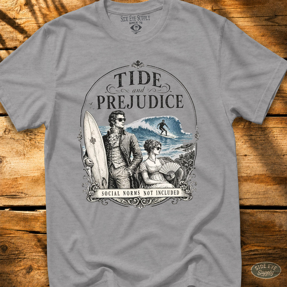 Tide and Prejudice Tee Sport Grey / S - by Side Eye Supply - Surf Beach Life Apparel