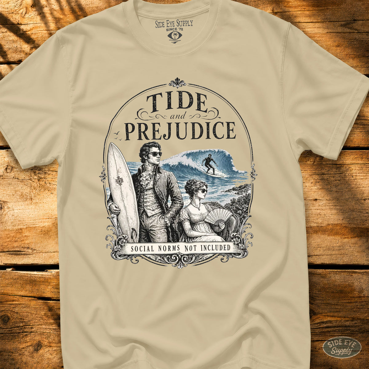 Tide and Prejudice Tee Sand / S - by Side Eye Supply - Surf Beach Life Apparel