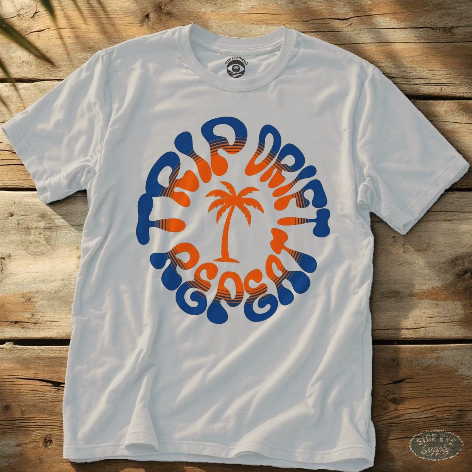 Trip Drift Repeat Tee White / S - by Side Eye Supply - Surf Beach Life Apparel
