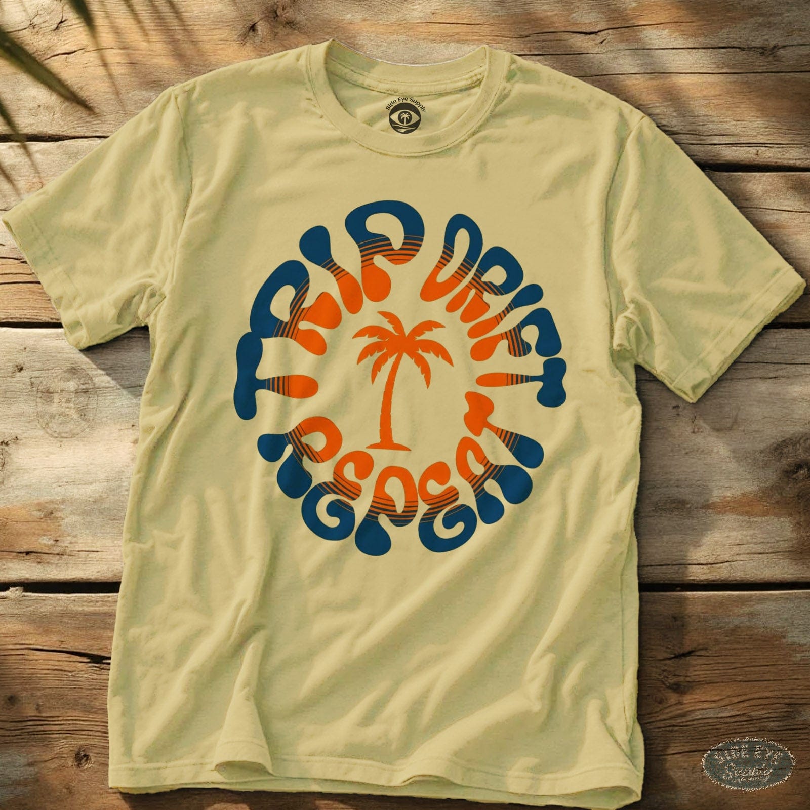 Trip Drift Repeat Tee Cornsilk / S - by Side Eye Supply - Surf Beach Life Apparel