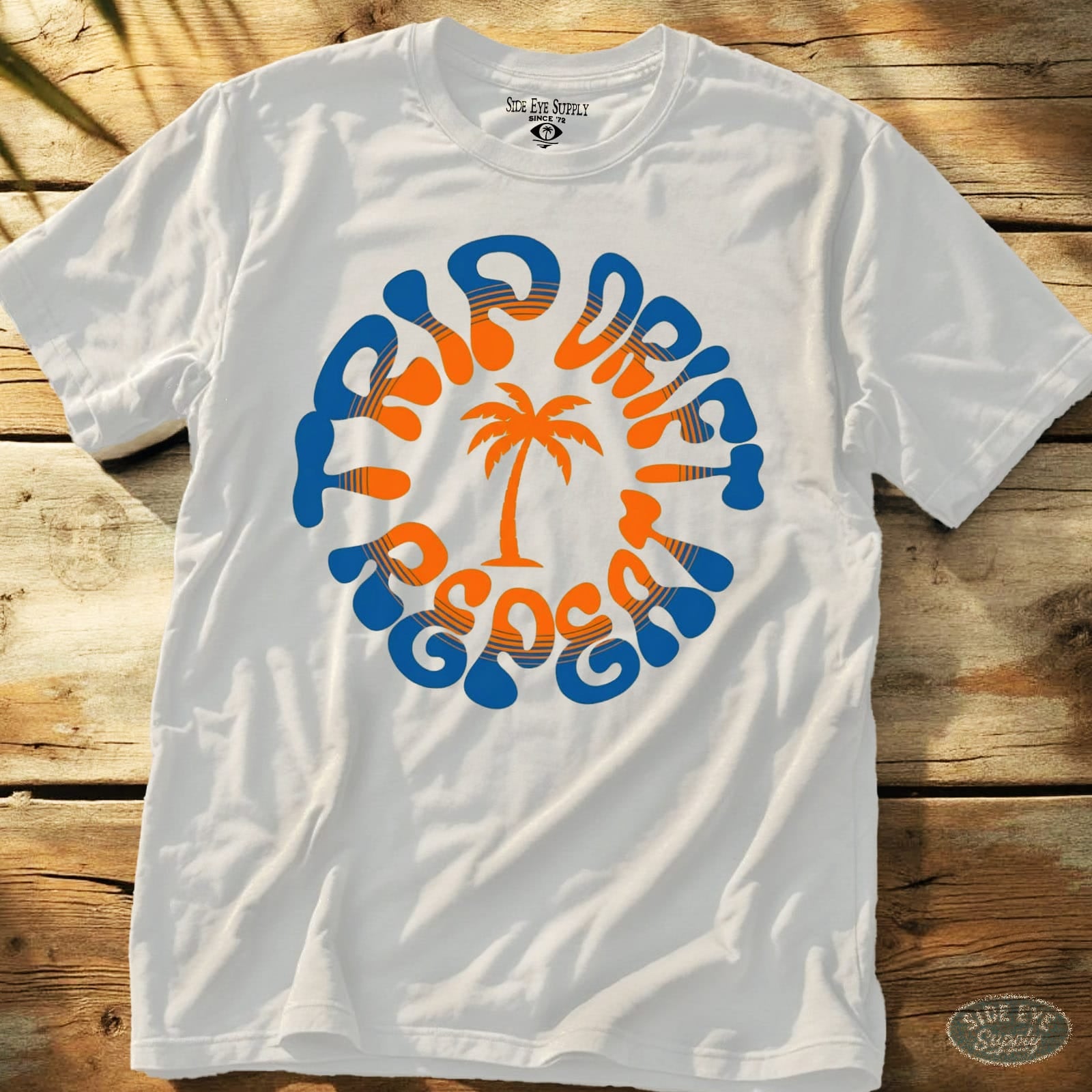 Trip Drift Repeat Tee White / S - by Side Eye Supply - Surf Beach Life Apparel