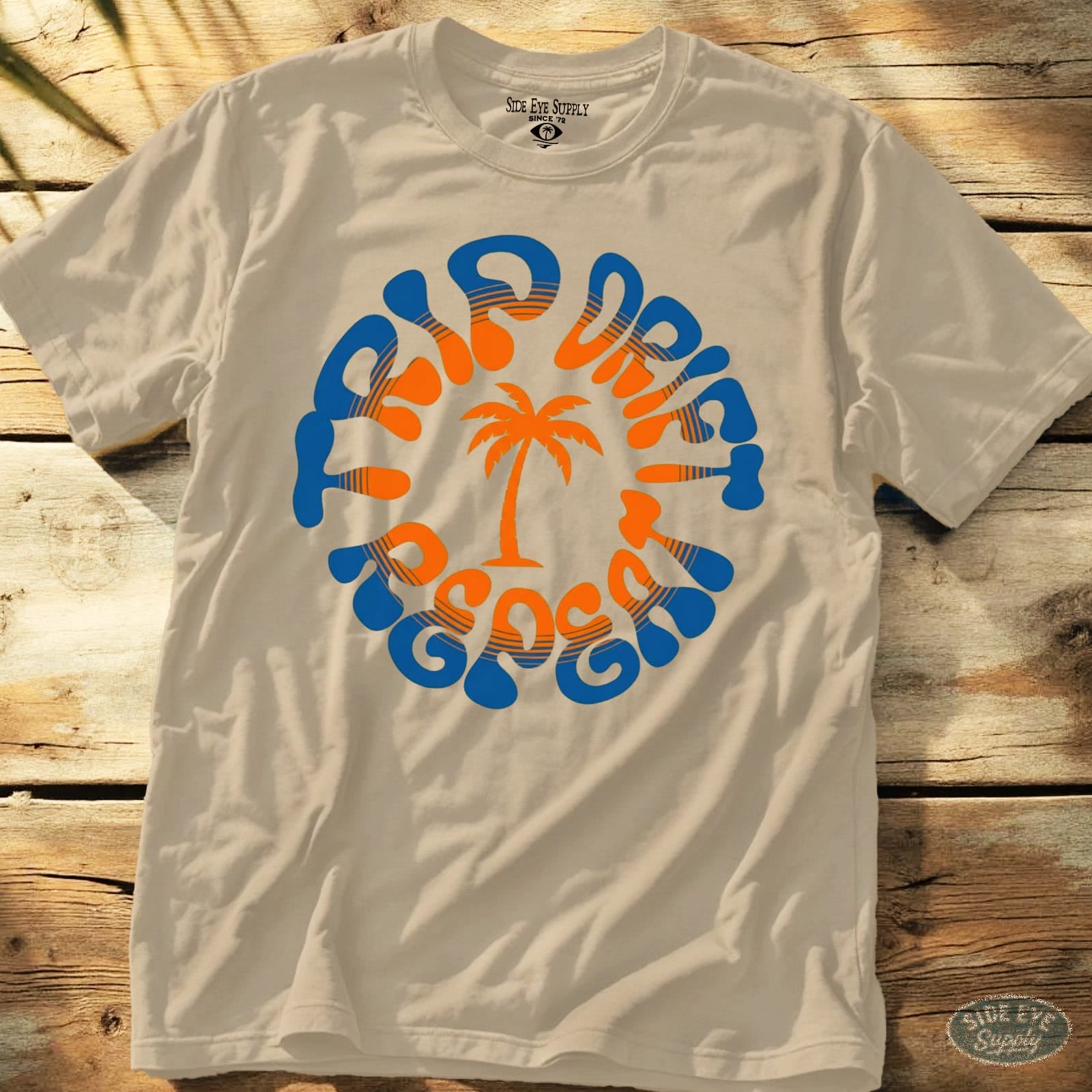 Trip Drift Repeat Tee Sand / S - by Side Eye Supply - Surf Beach Life Apparel