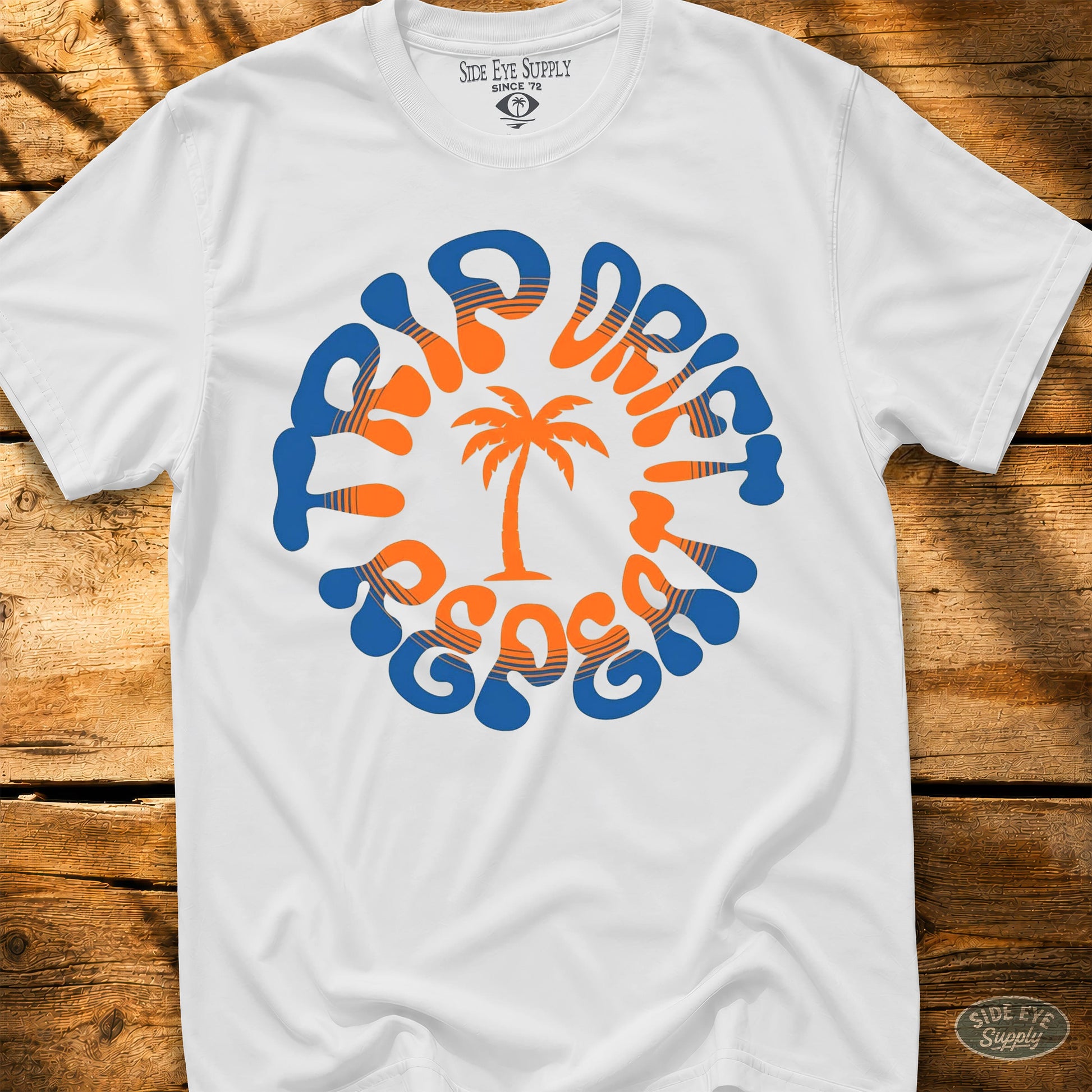 Trip Drift Repeat Tee White / S - by Side Eye Supply - Surf Beach Life Apparel