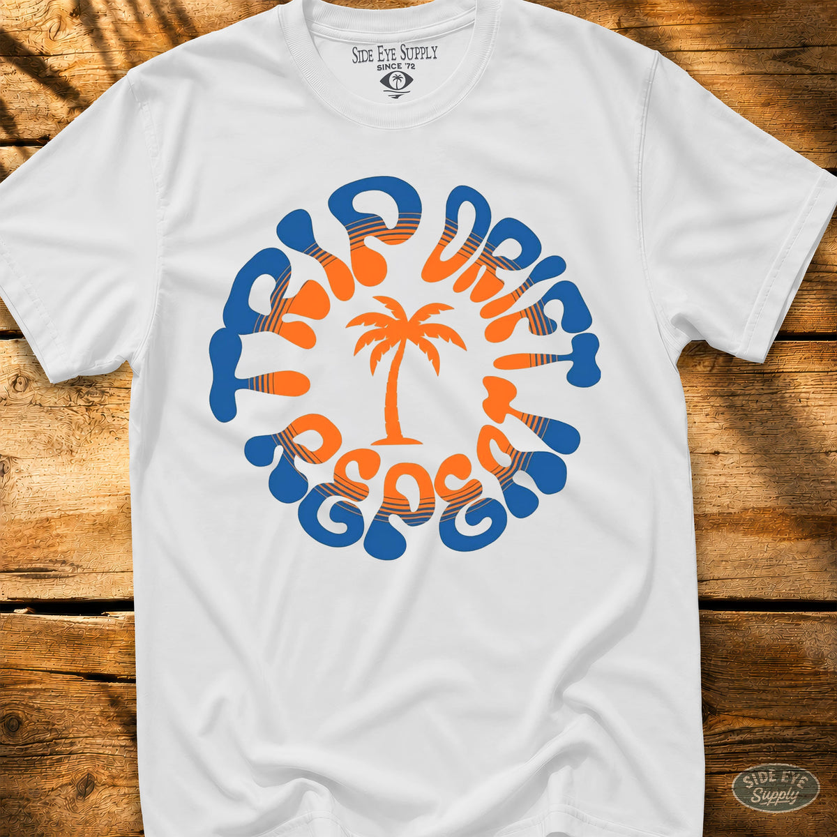 Trip Drift Repeat Tee White / S - by Side Eye Supply - Surf Beach Life Apparel