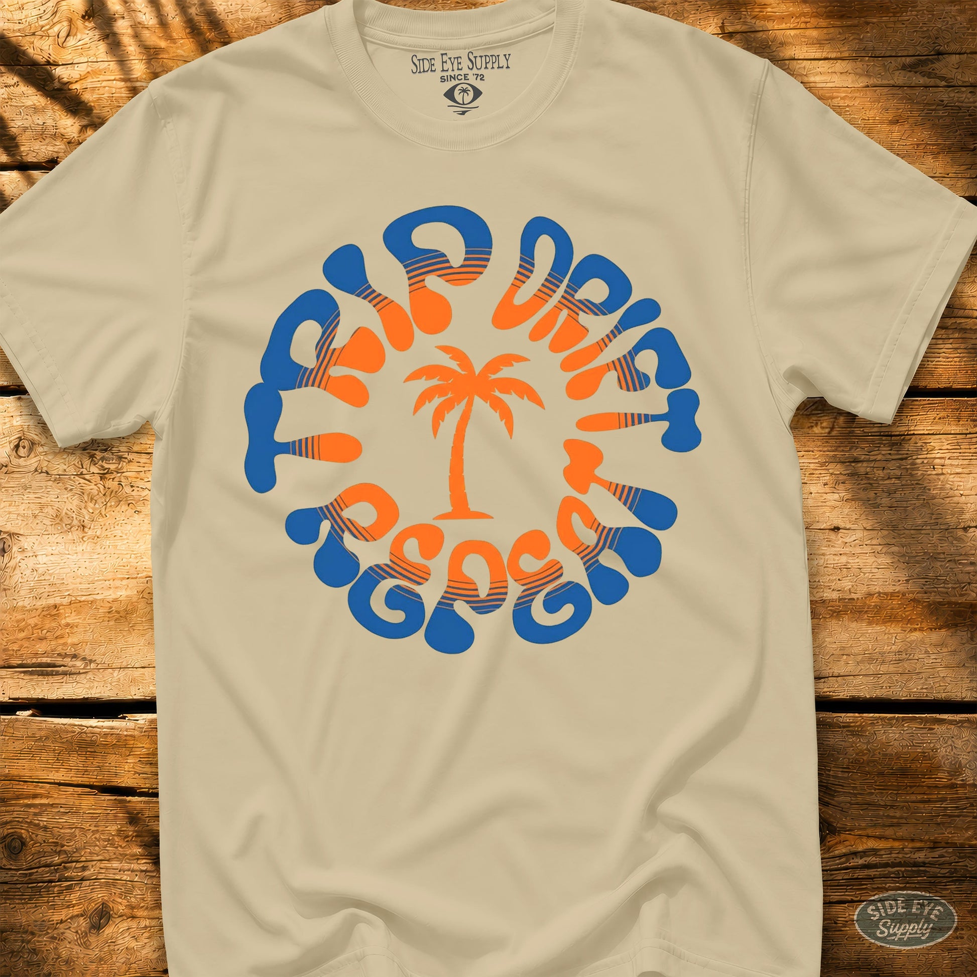 Trip Drift Repeat Tee Sand / S - by Side Eye Supply - Surf Beach Life Apparel