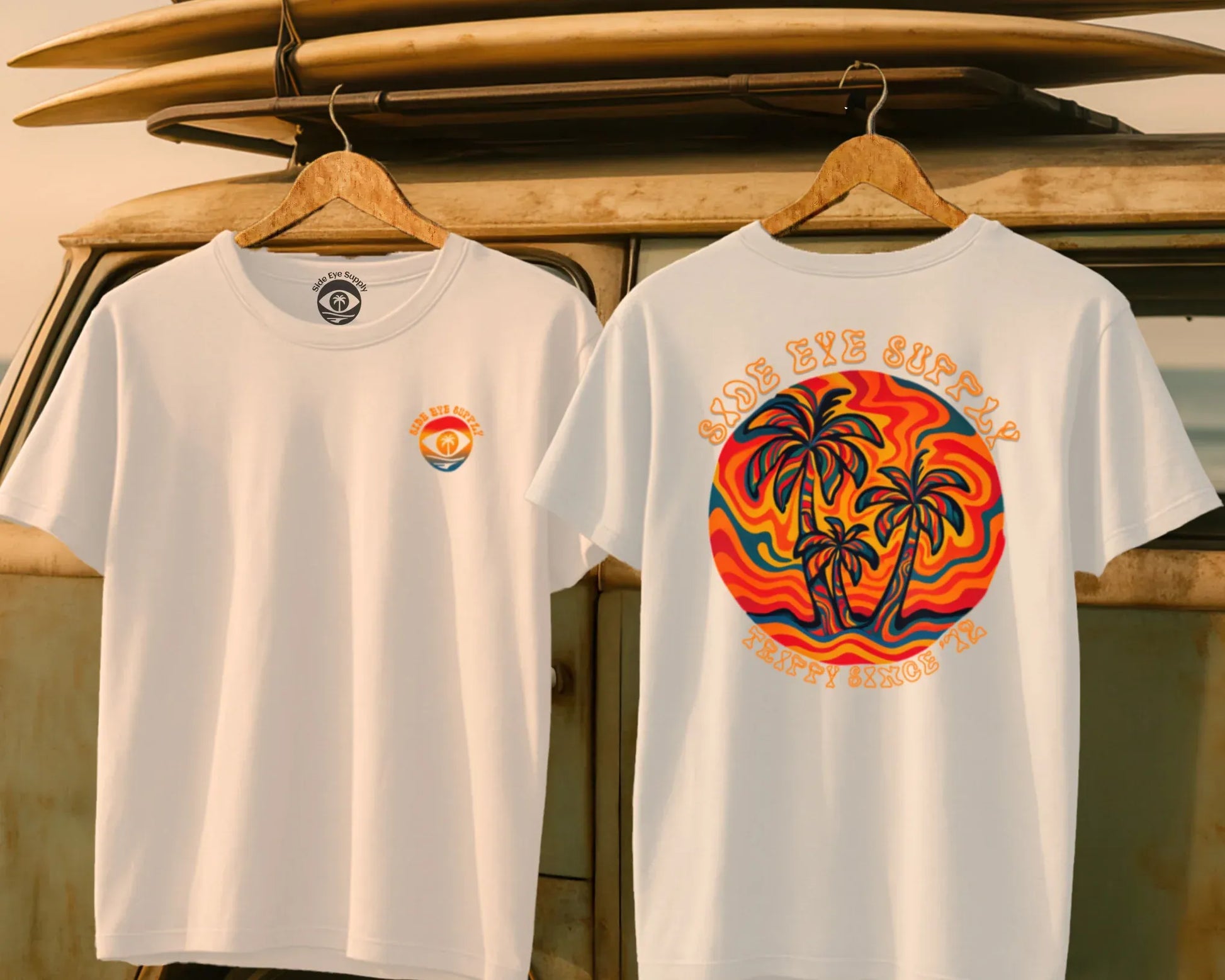 Trippy Since '72 Tee White / S - by Side Eye Supply - Surf Beach Life Apparel