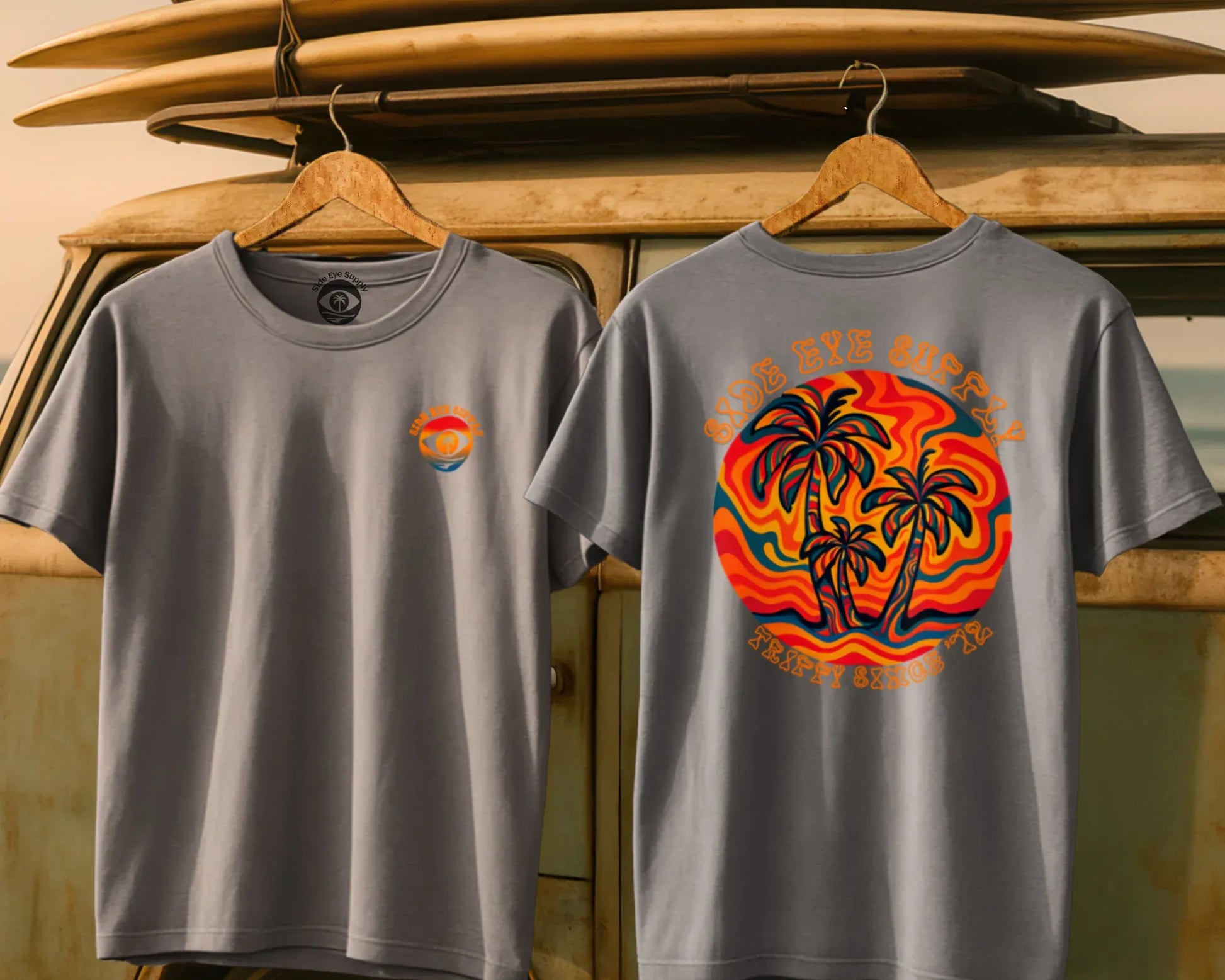 Trippy Since '72 Tee Ice Grey / S - by Side Eye Supply - Surf Beach Life Apparel