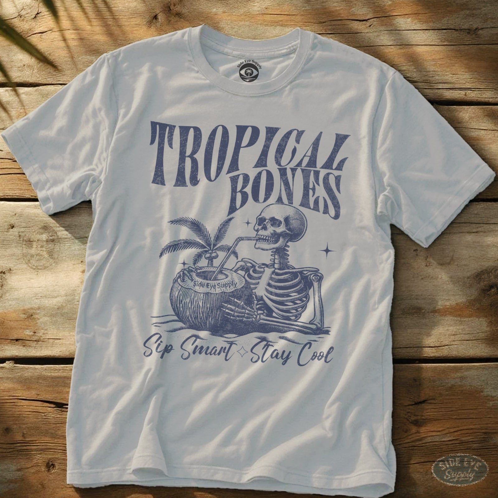 Tropical Bones T-Shirt White / S - by Side Eye Supply - Surf Beach Life Apparel