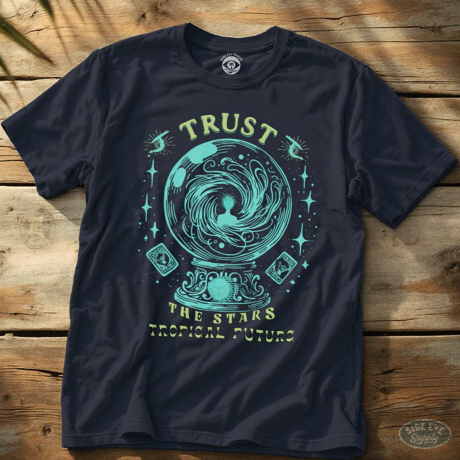 Tropical Future Tee Navy / S - by Side Eye Supply - Surf Beach Life Apparel