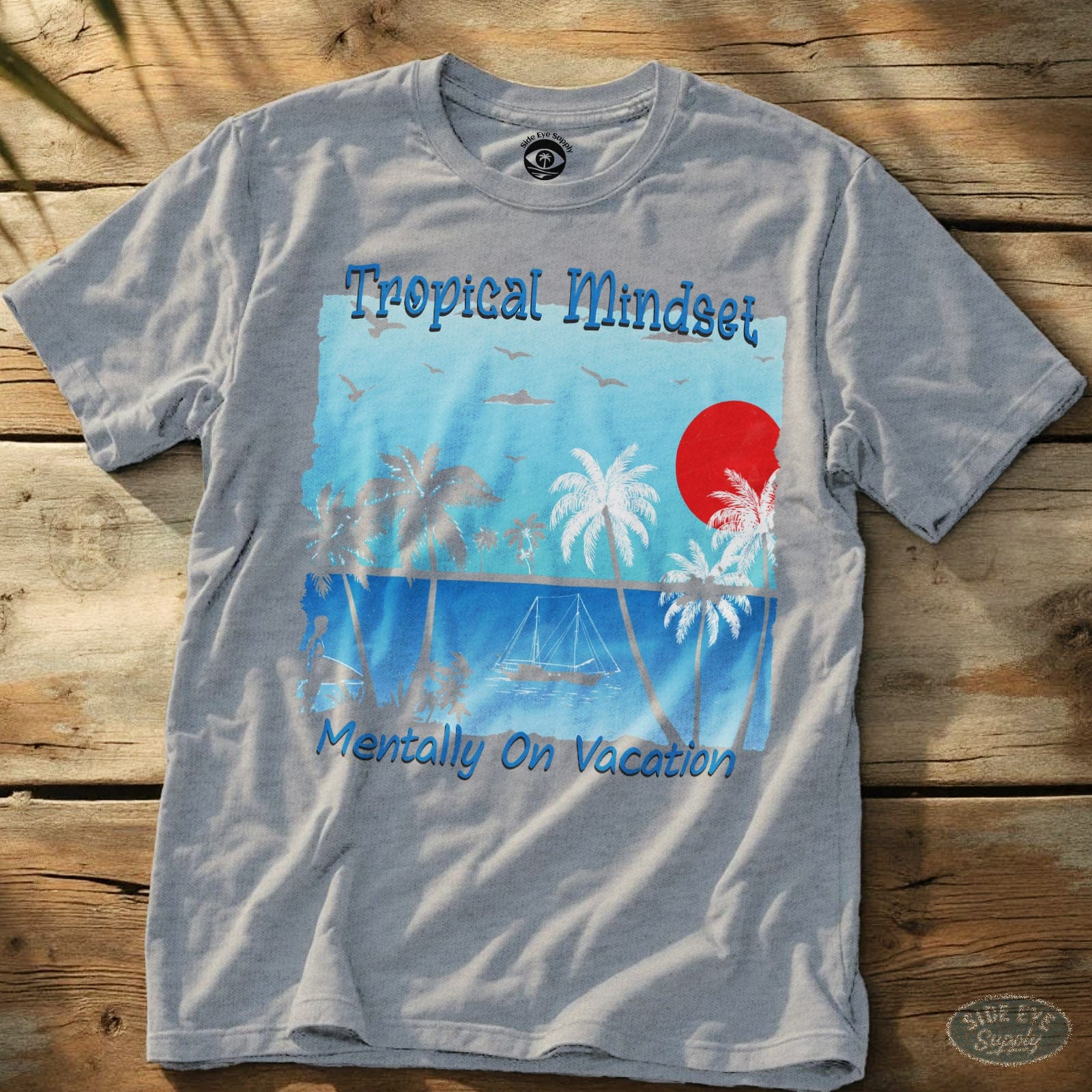 Tropical Mindset Tee Sport Grey / S - by Side Eye Supply - Surf Beach Life Apparel