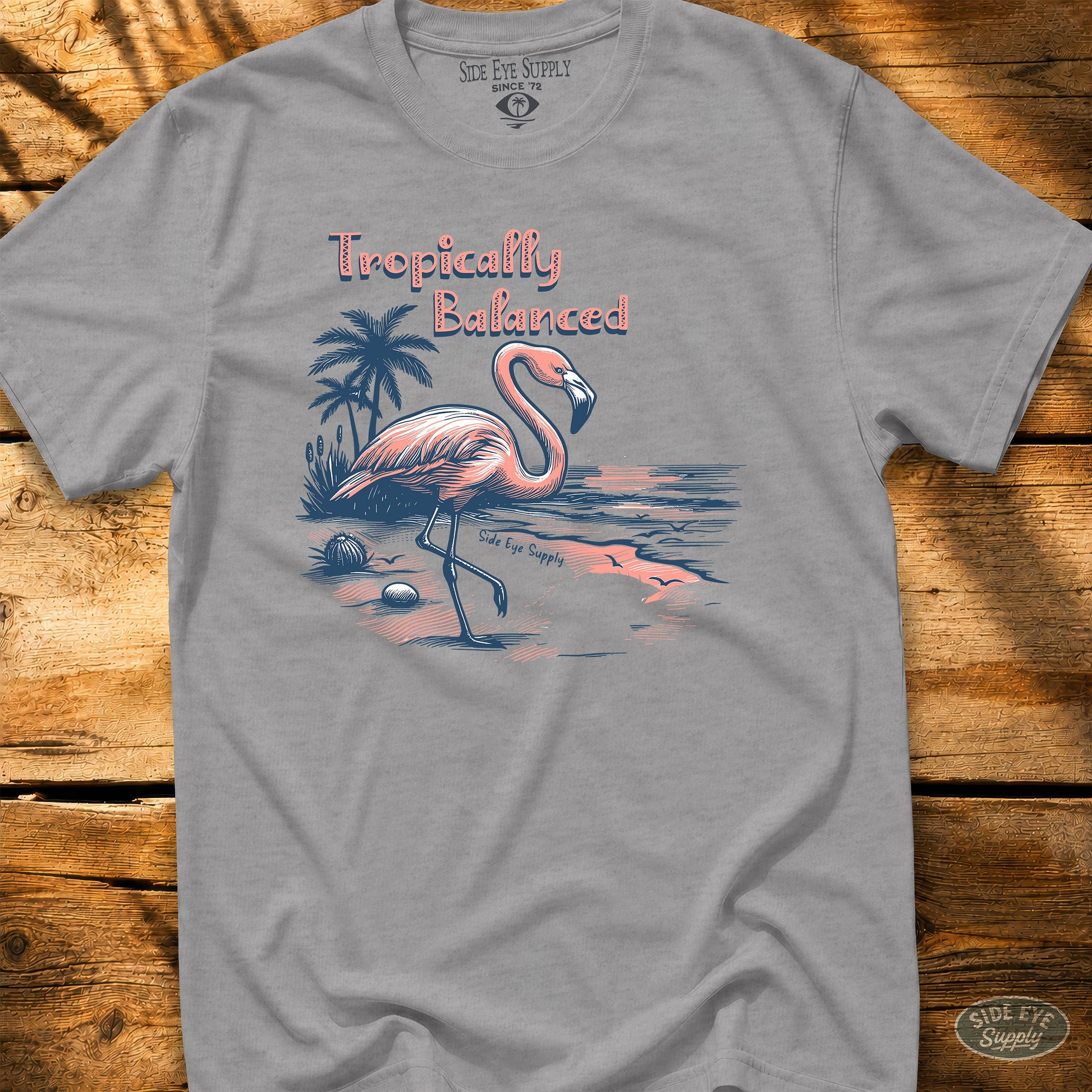Tropically Balanced Tee Sport Grey / S - by Side Eye Supply - Surf Beach Life Apparel
