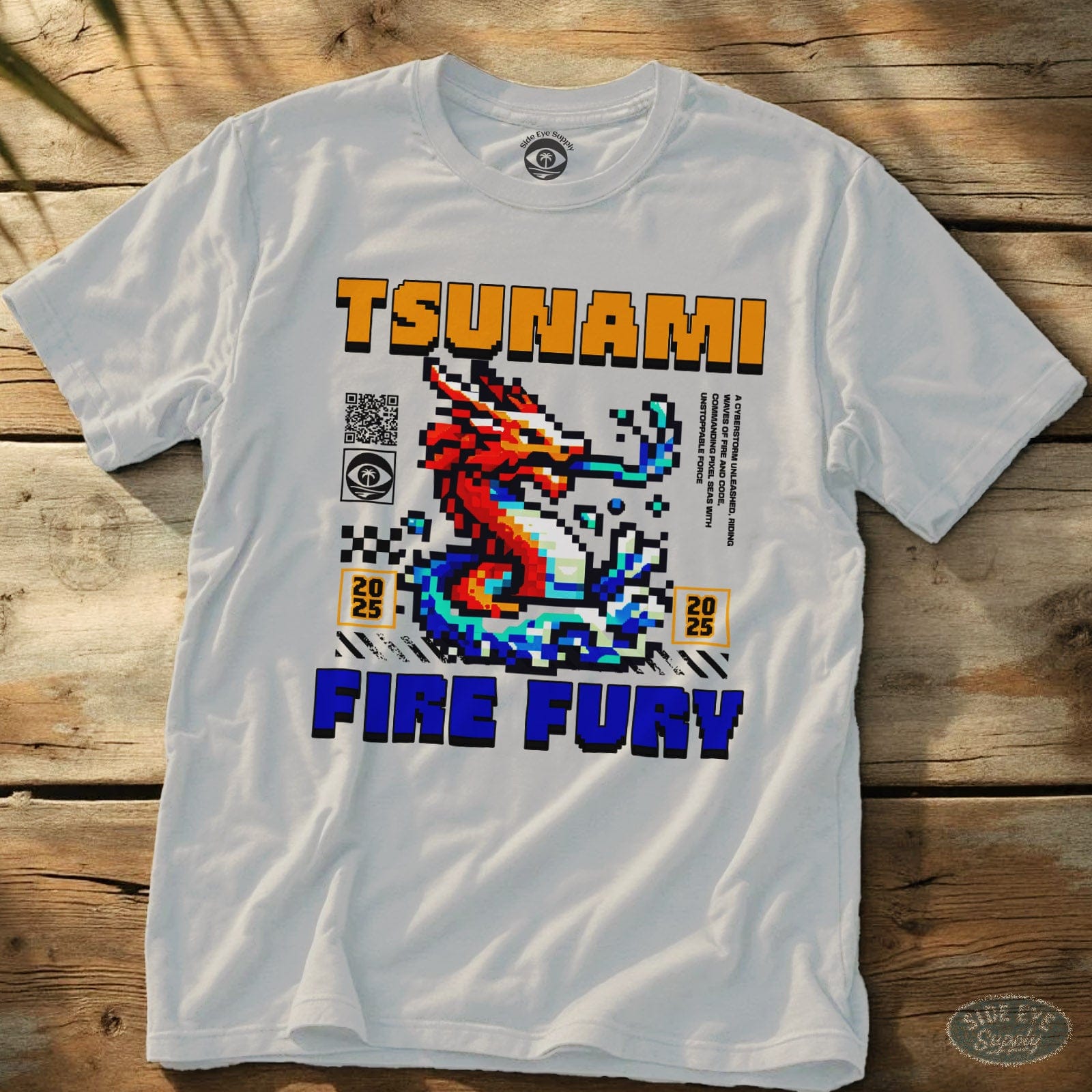 Tsunami Tee White / S - by Side Eye Supply - Surf Beach Life Apparel