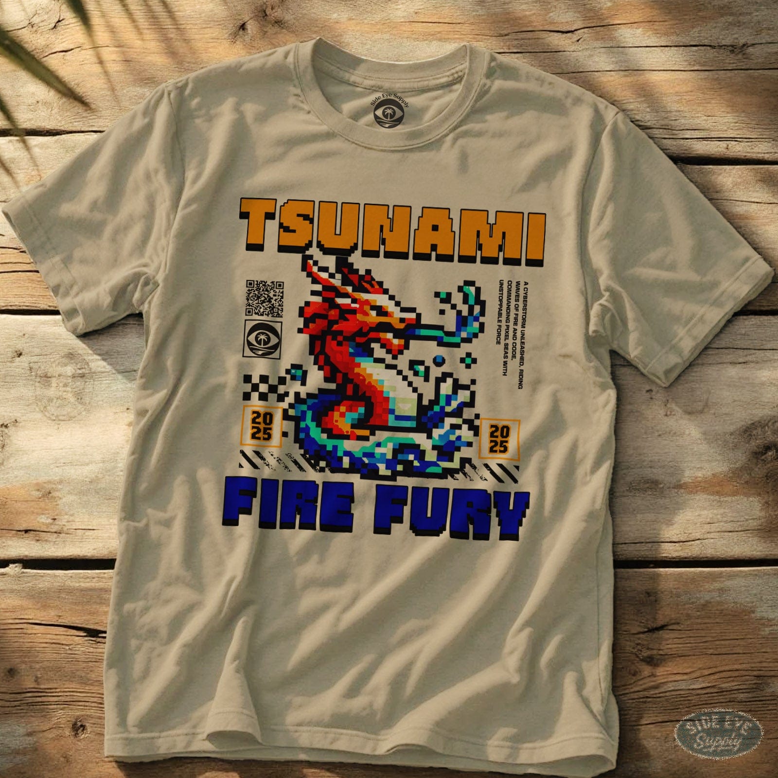 Tsunami Tee Sand / S - by Side Eye Supply - Surf Beach Life Apparel