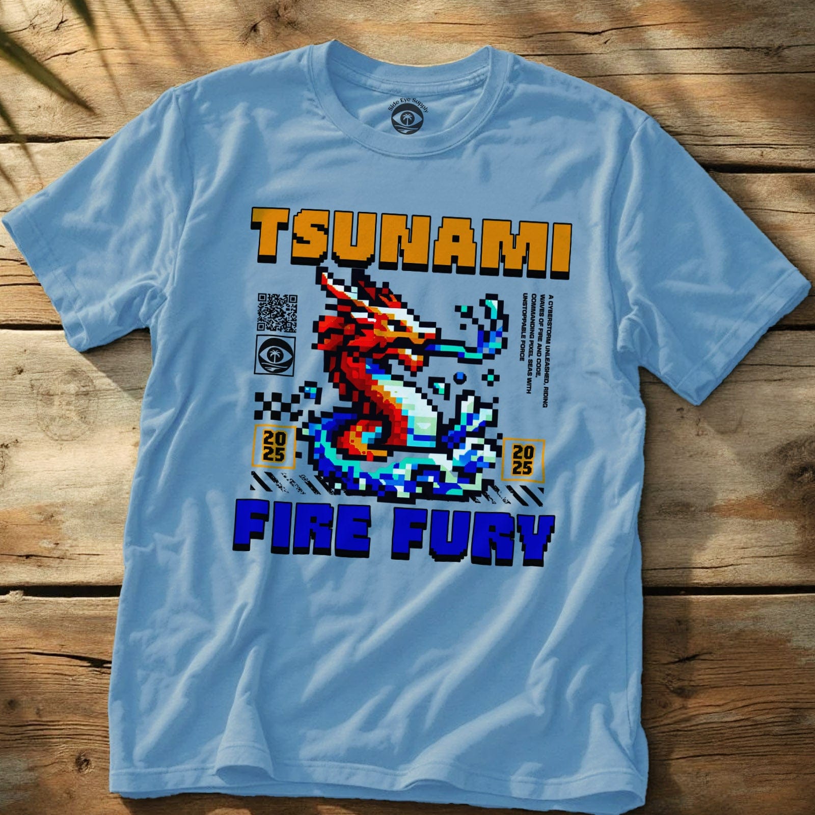 Tsunami Tee Light Blue / S - by Side Eye Supply - Surf Beach Life Apparel