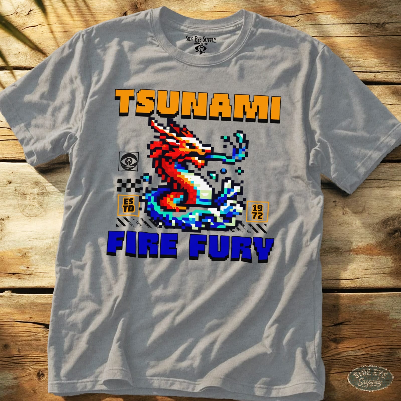 Tsunami Tee Sport Grey / S - by Side Eye Supply - Surf Beach Life Apparel