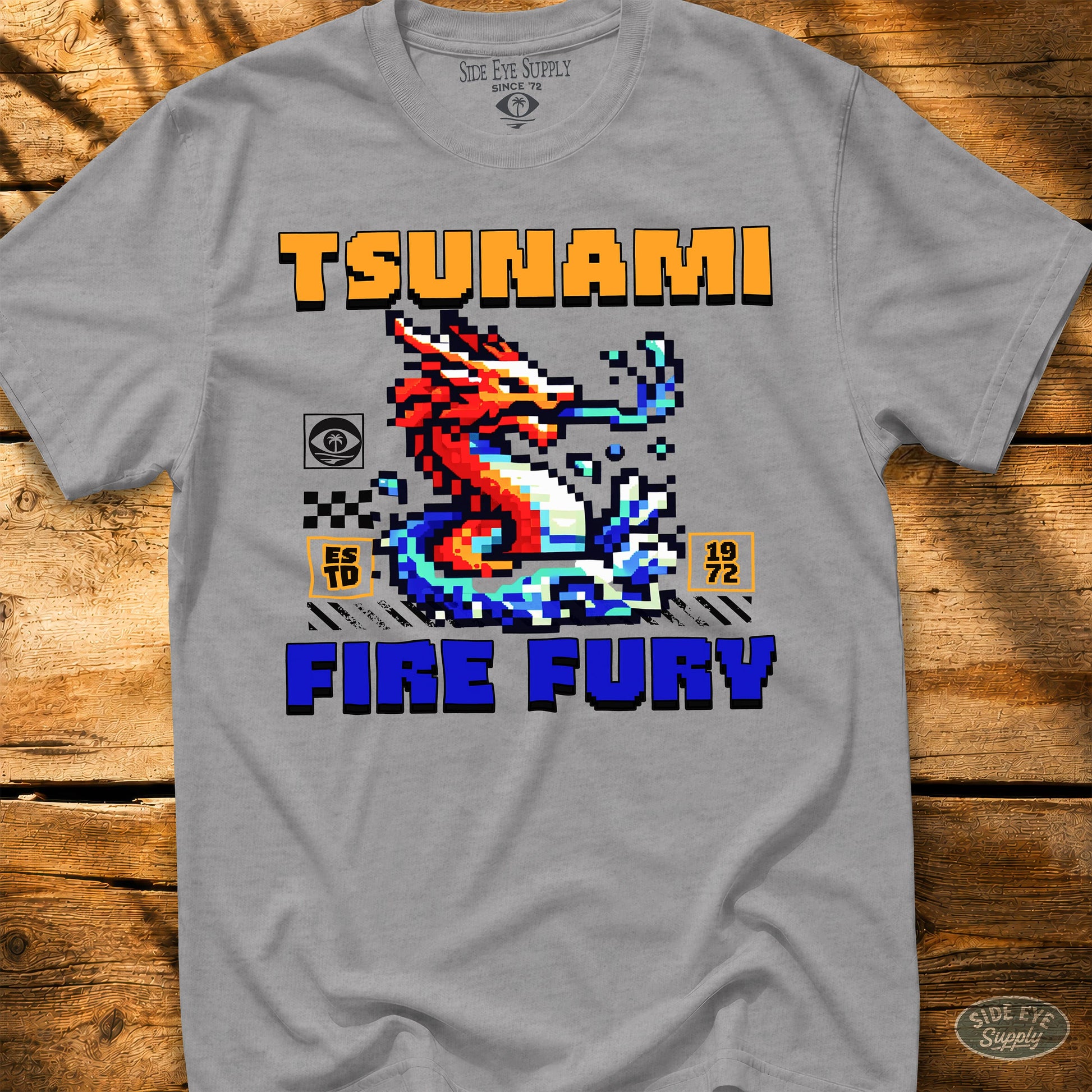 Tsunami Tee Sport Grey / S - by Side Eye Supply - Surf Beach Life Apparel