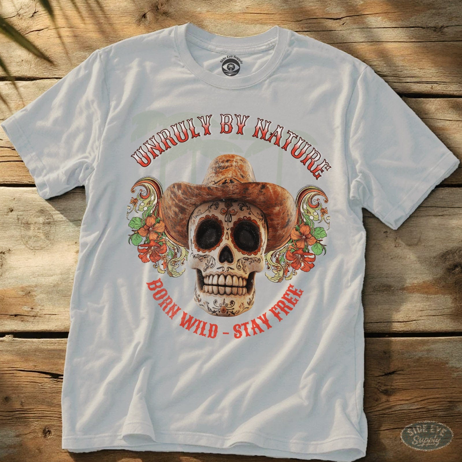 Unruly By Nature Tee White / S - by Side Eye Supply - Surf Beach Life Apparel