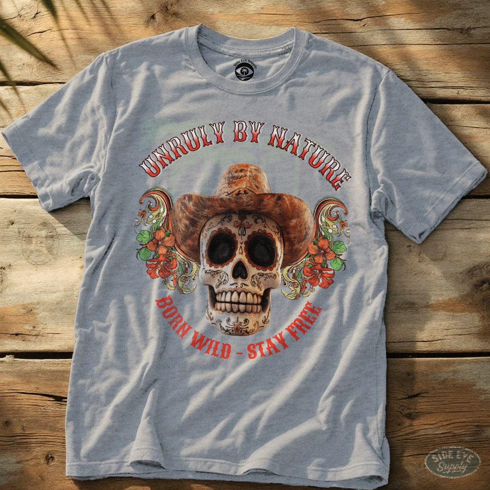 Unruly By Nature Tee Sport Grey / S - by Side Eye Supply - Surf Beach Life Apparel