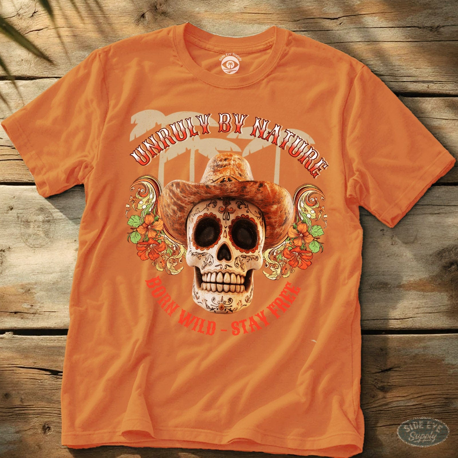 Unruly By Nature Tee Orange / S - by Side Eye Supply - Surf Beach Life Apparel
