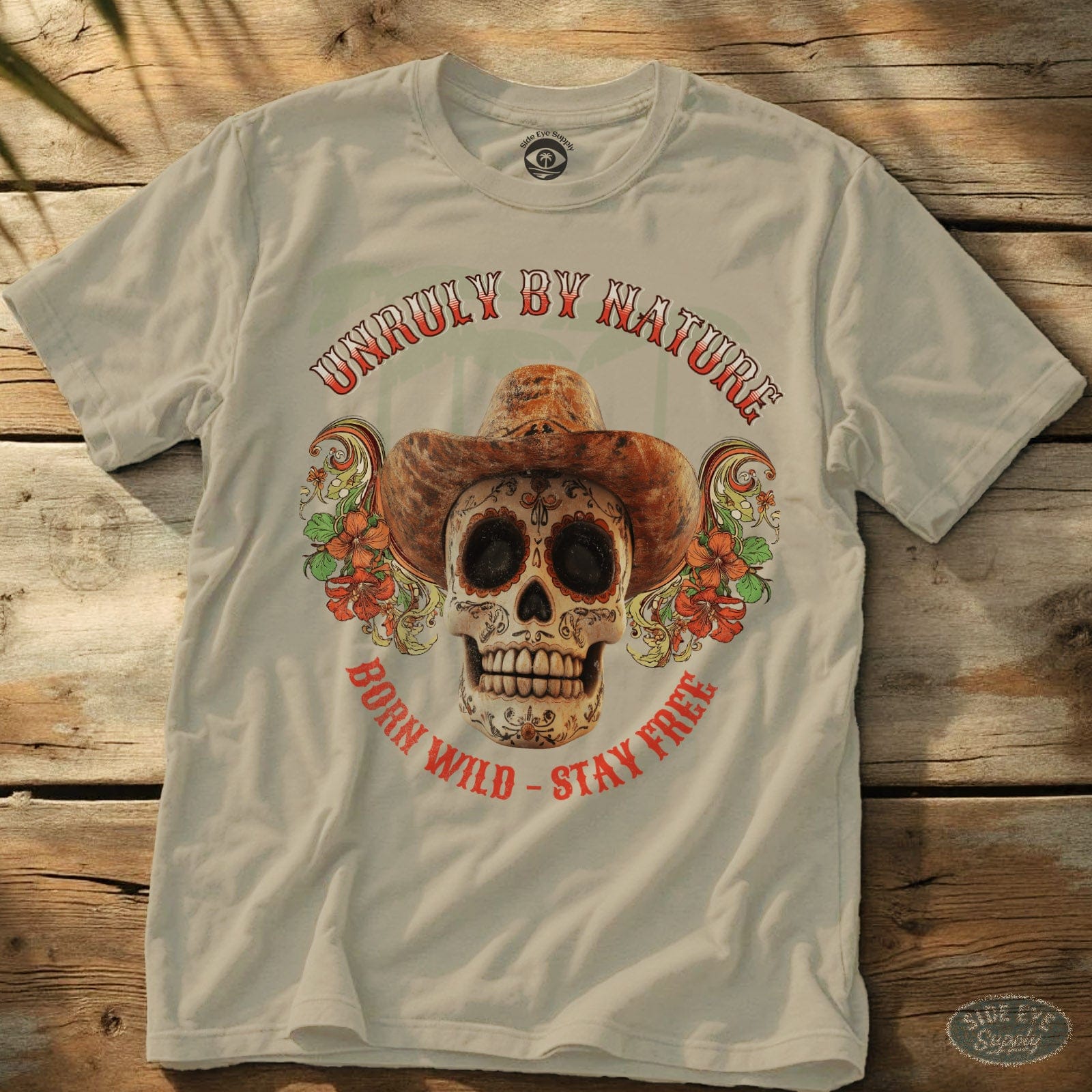 Unruly By Nature Tee Natural / S - by Side Eye Supply - Surf Beach Life Apparel