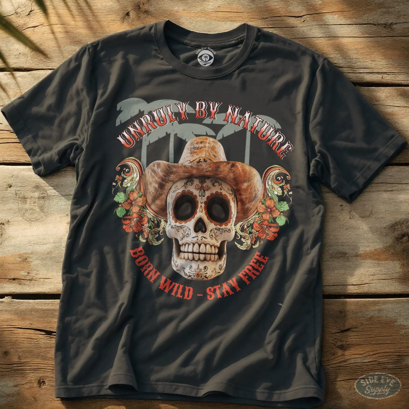 Unruly By Nature Tee Charcoal / S - by Side Eye Supply - Surf Beach Life Apparel