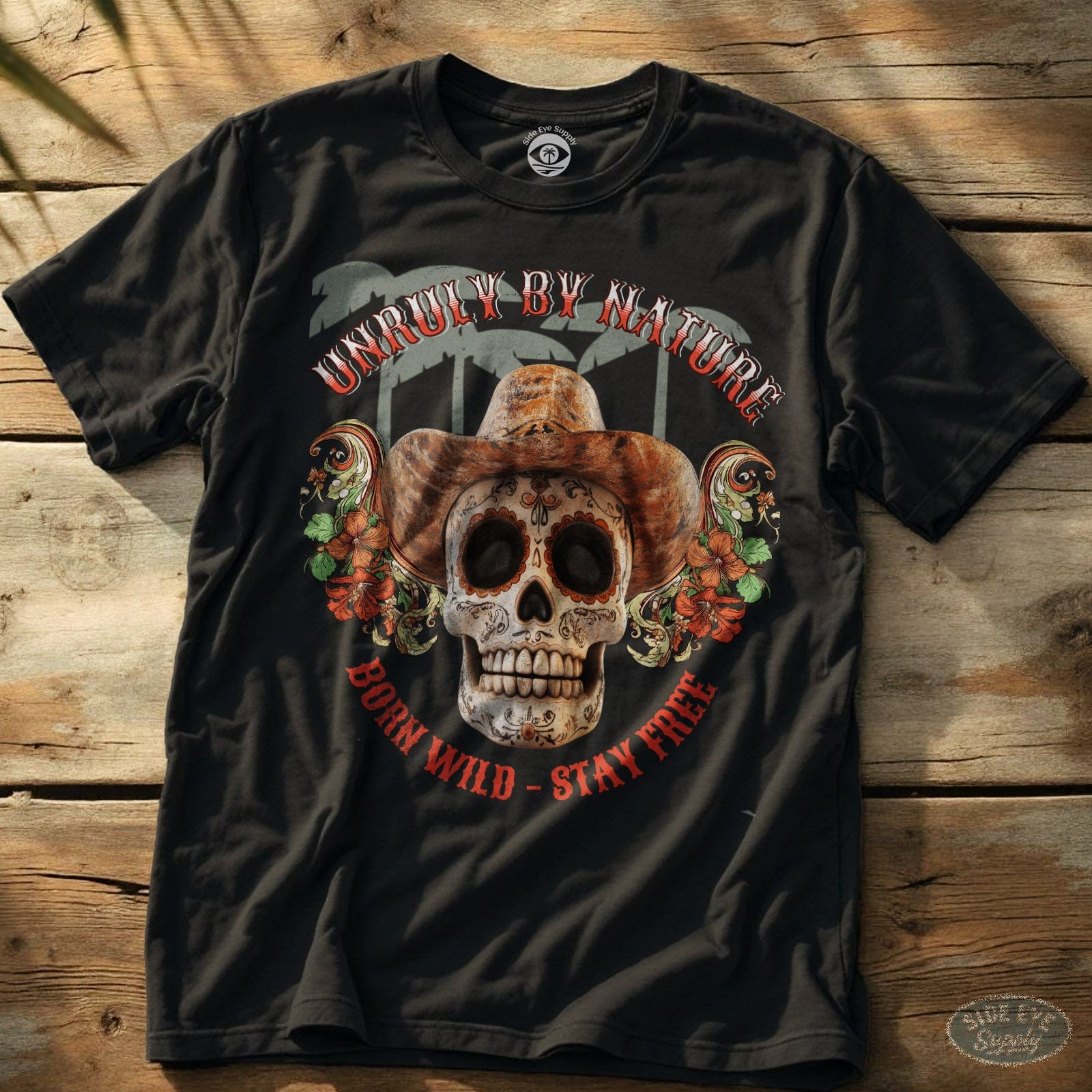 Unruly By Nature Tee Black / S - by Side Eye Supply - Surf Beach Life Apparel