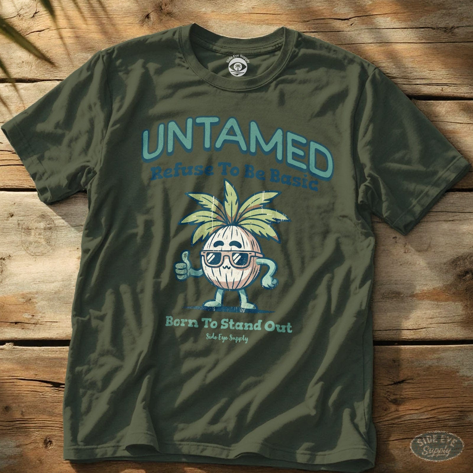 Untamed Tee Military Green / S - by Side Eye Supply - Surf Beach Life Apparel