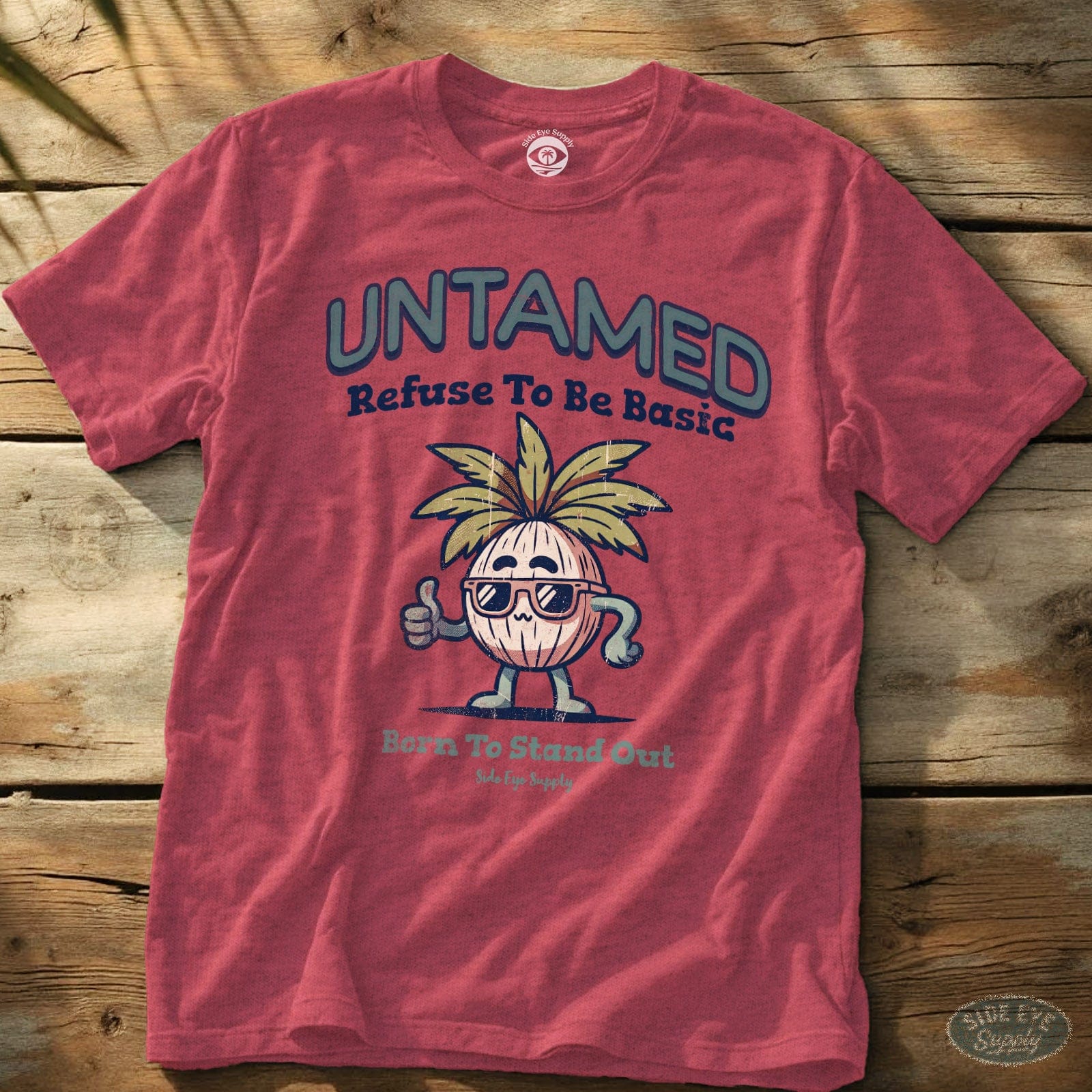 Untamed Tee Heather Red / S - by Side Eye Supply - Surf Beach Life Apparel