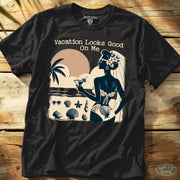 Vacation Looks Good Tee Black / S - by Side Eye Supply - Surf Beach Life Apparel