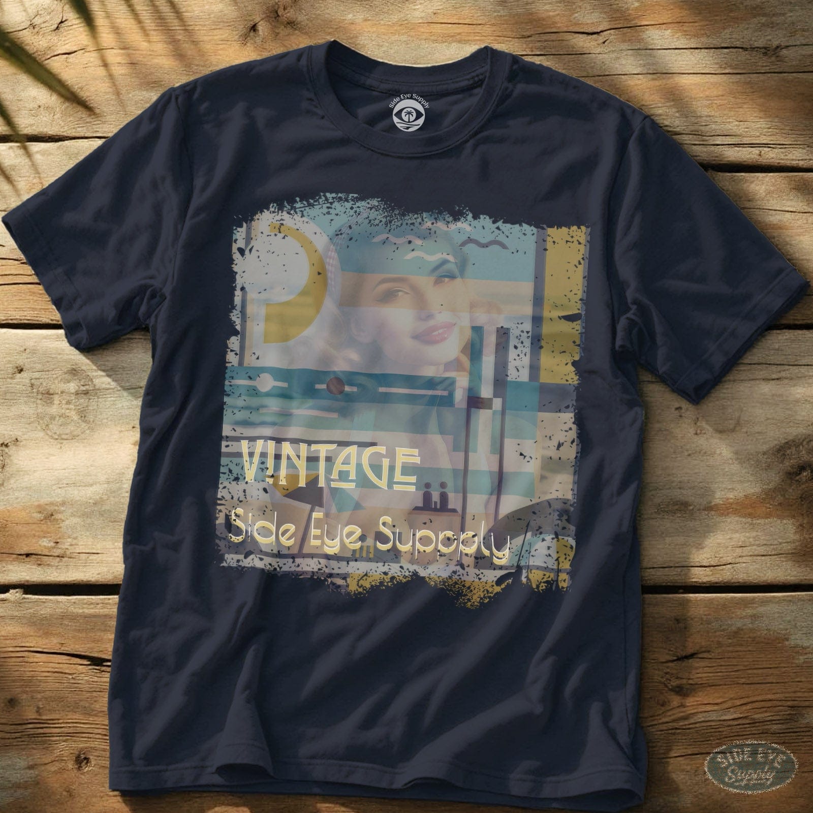Vintage 40's Tee Navy / S - by Side Eye Supply - Surf Beach Life Apparel