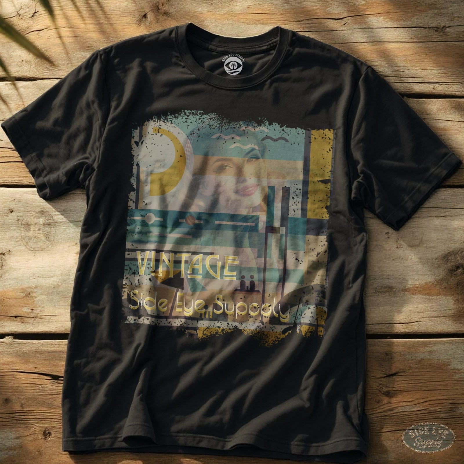 Vintage 40's Tee Black / S - by Side Eye Supply - Surf Beach Life Apparel