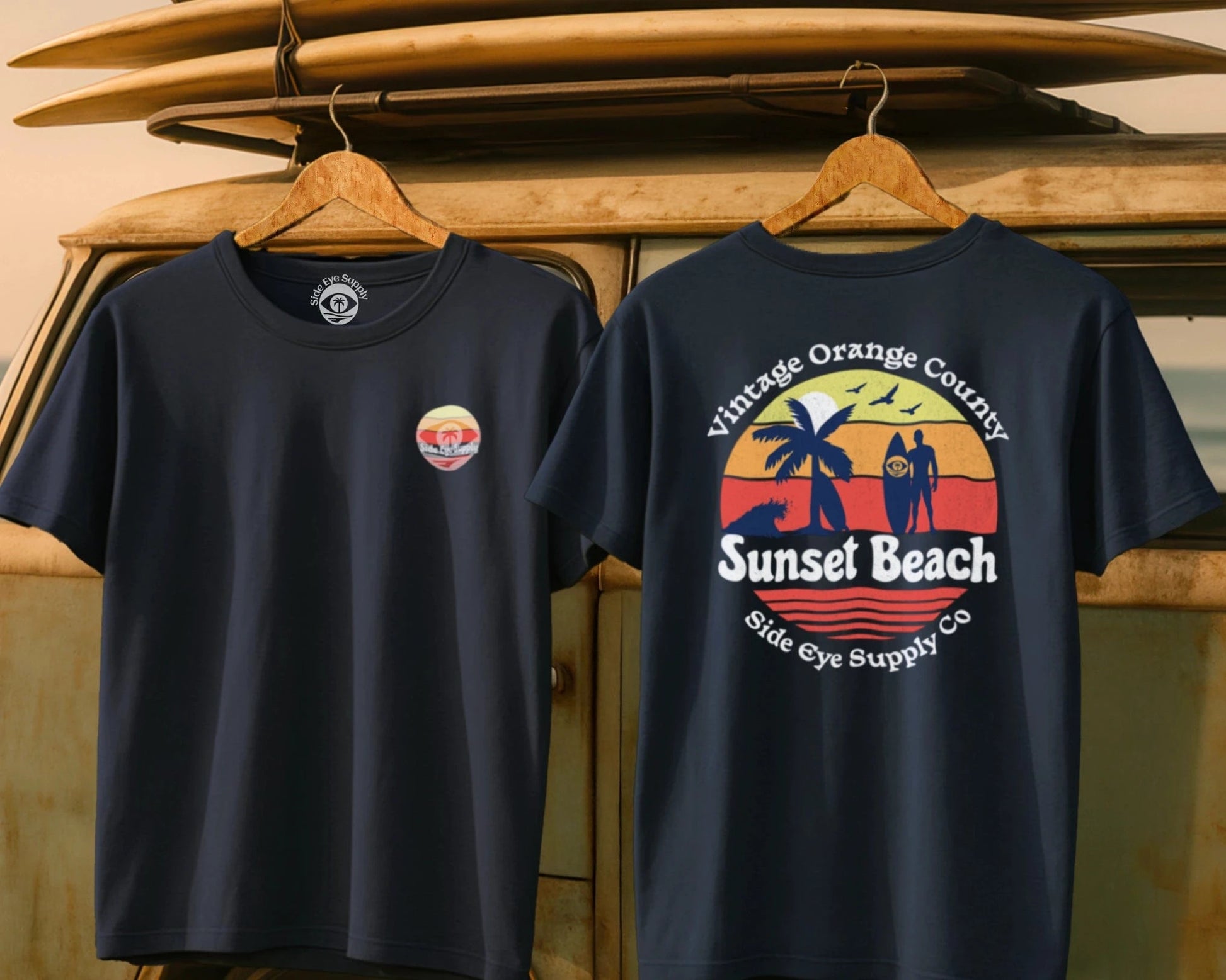 Vintage OC T-Shirt Navy / S - by Side Eye Supply - Surf Beach Life Apparel