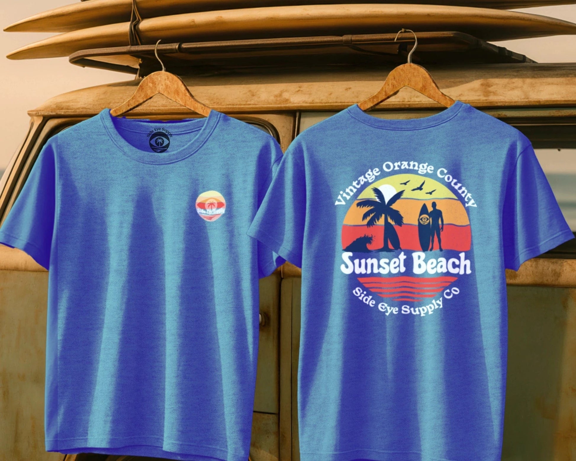 Vintage OC T-Shirt Heather Royal / S - by Side Eye Supply - Surf Beach Life Apparel