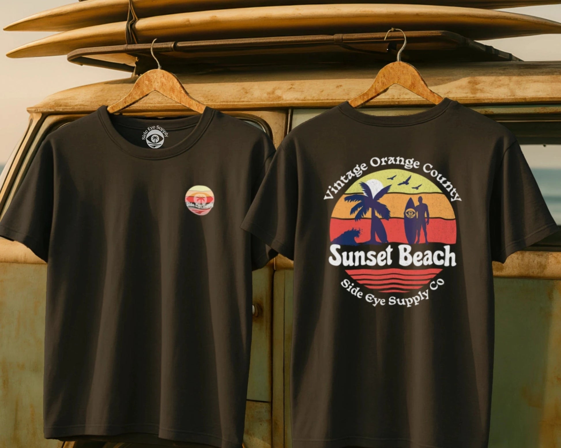 Vintage OC T-Shirt Charcoal / S - by Side Eye Supply - Surf Beach Life Apparel