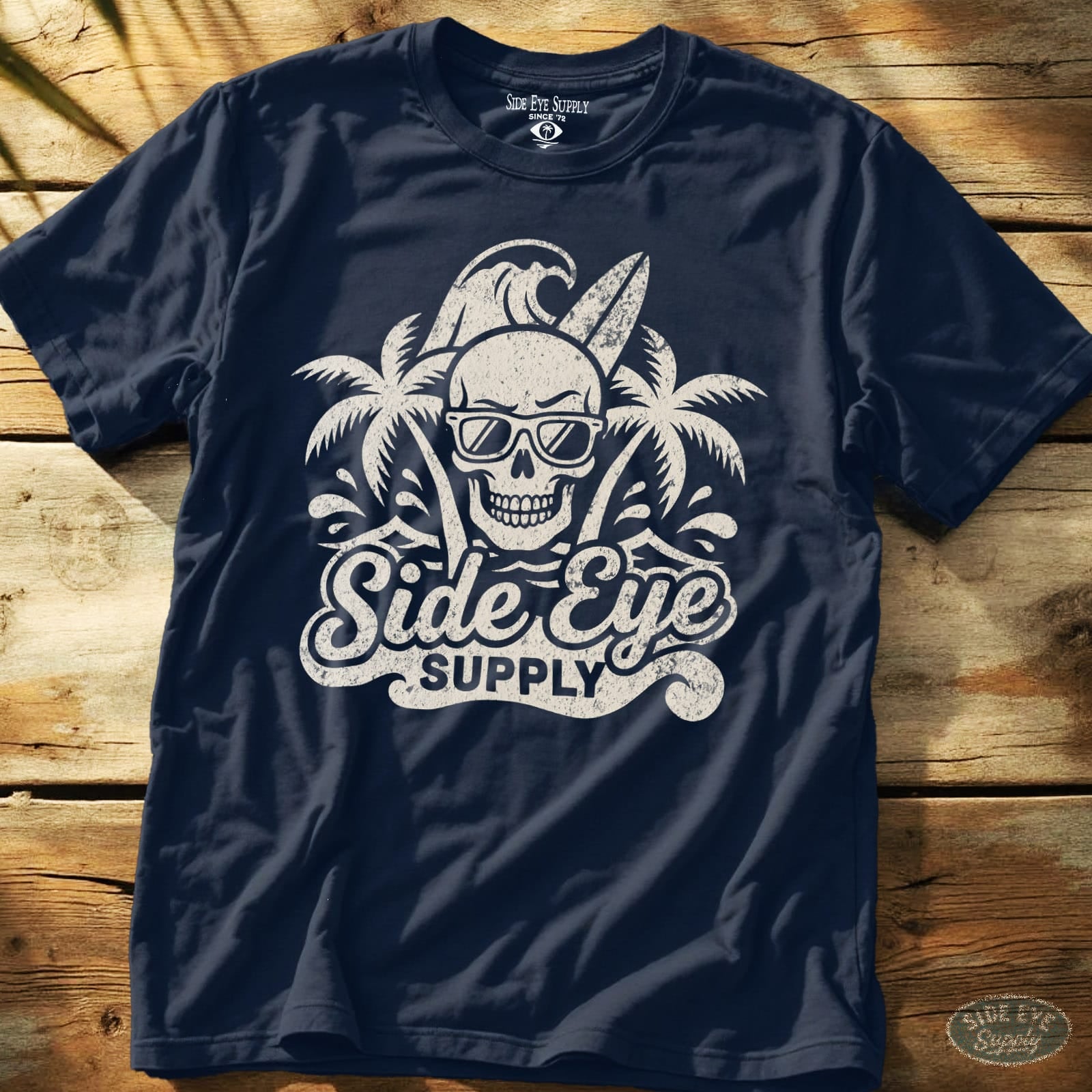 Vintage Side Eye Tee Navy / S - by Side Eye Supply - Surf Beach Life Apparel