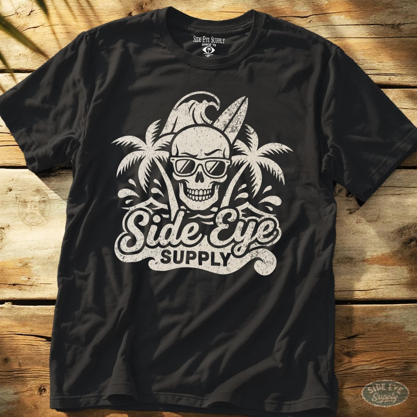 Vintage Side Eye Tee Black / S - by Side Eye Supply - Surf Beach Life Apparel