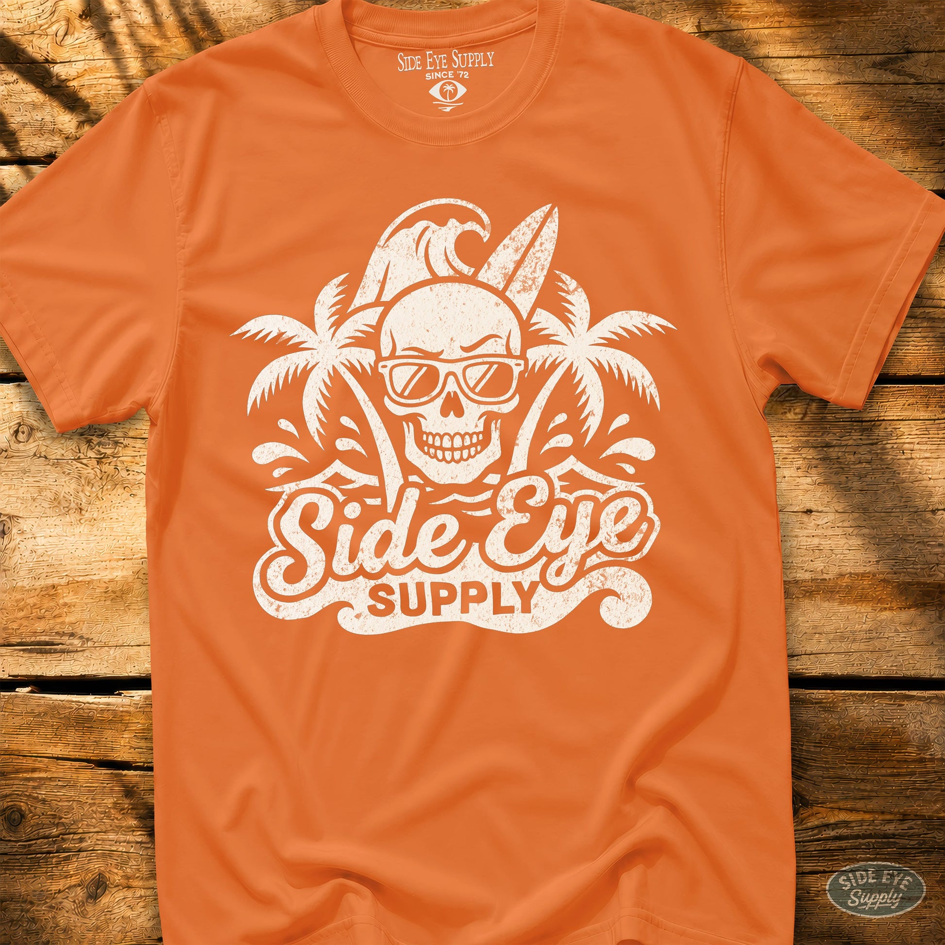 Vintage Side Eye Tee Orange / S - by Side Eye Supply - Surf Beach Life Apparel